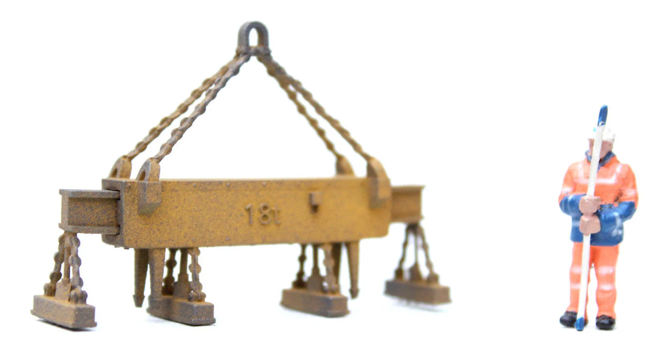 BS7017 Plate Lift Electromagnet Crane Attachment PAINTED - 1:76 OO Gauge - Image 3