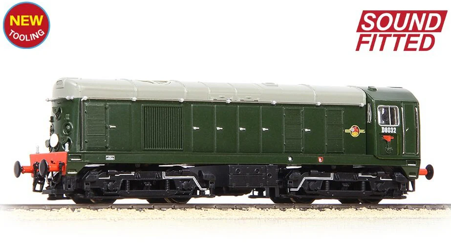 371-030ASF Class 20/0 Disc Headcode & Tablet Catcher D8032 BR Green (Late Crest) Diesel Locomotive - DCC Sound - Image 5