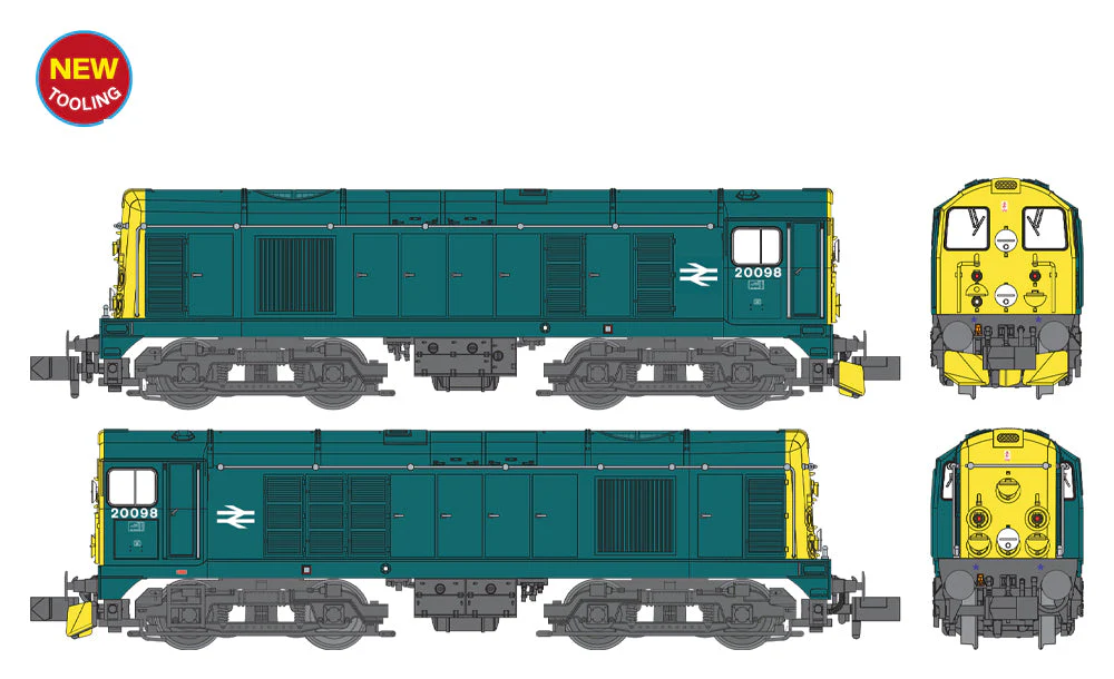 371-032C Class 20/0 Disc Headcode & Tablet Catcher Recess 20098 BR Blue Diesel Locomotive - Image 6
