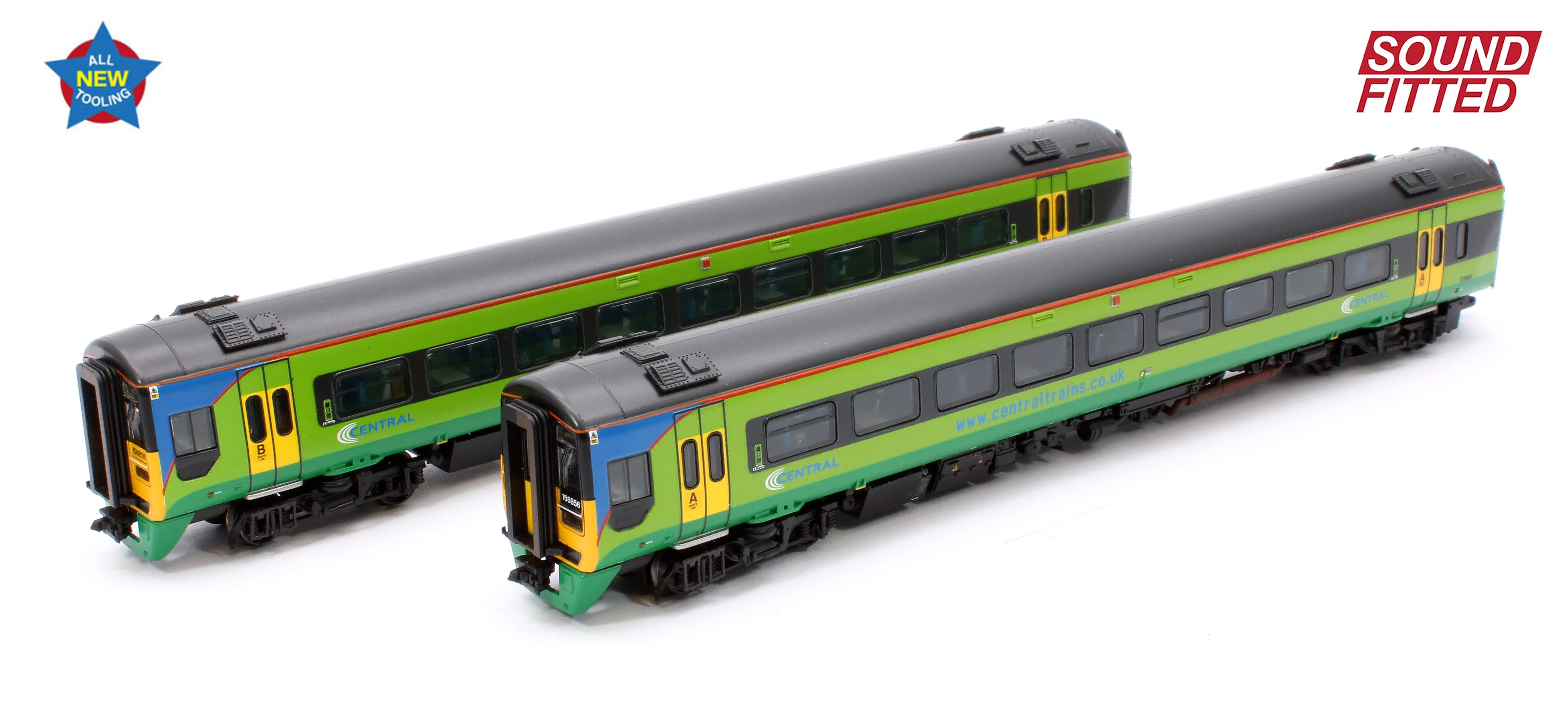 371-862SF Class 158 2-Car DMU 158856 Central Trains - DCC Sound