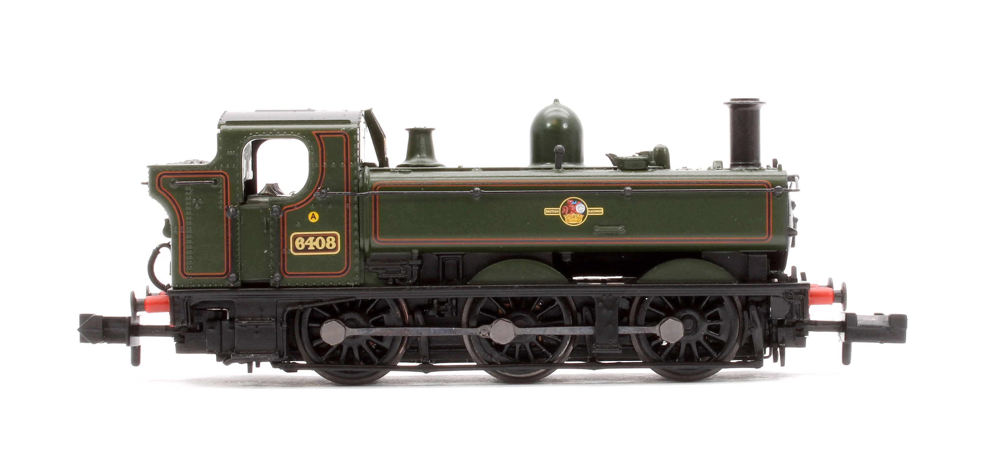 371-987A GWR 64XX Pannier Tank 6408 BR Lined Green (Late Crest) Steam Locomotive - Image 6