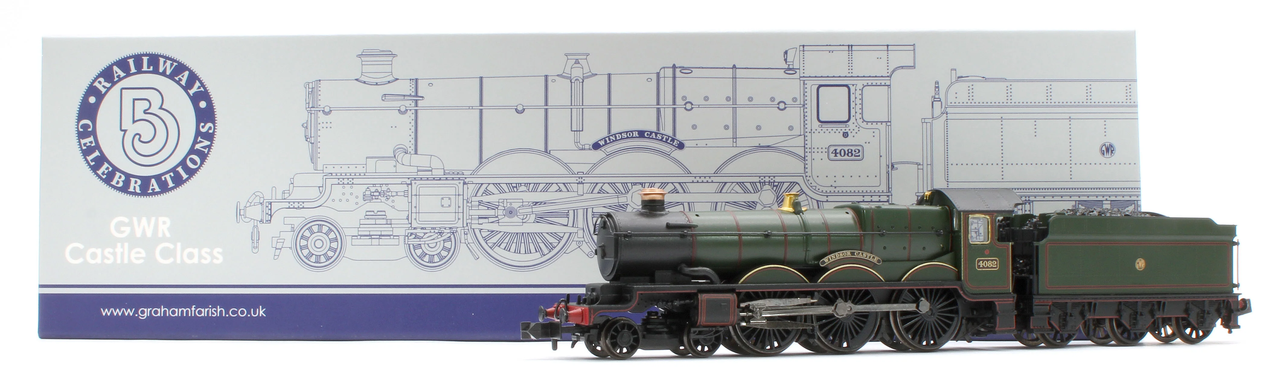 372-035SF GWR 4073 'Castle' 4082 'Windsor Castle' GWR Lined Green (Shirtbutton) Steam Locomotive - DCC Sound - Image 12
