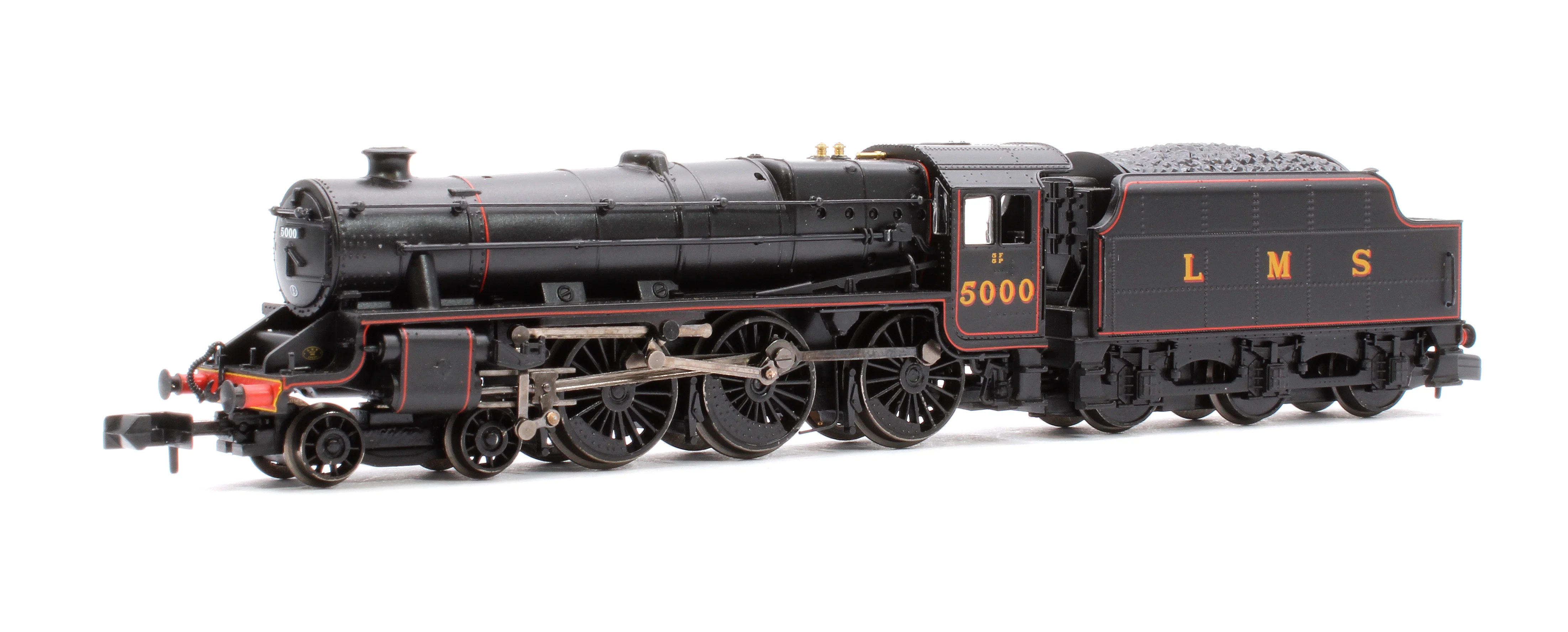 372-135A LMS 5MT 'Black 5' with Riveted Tender 5000 LMS Lined Black