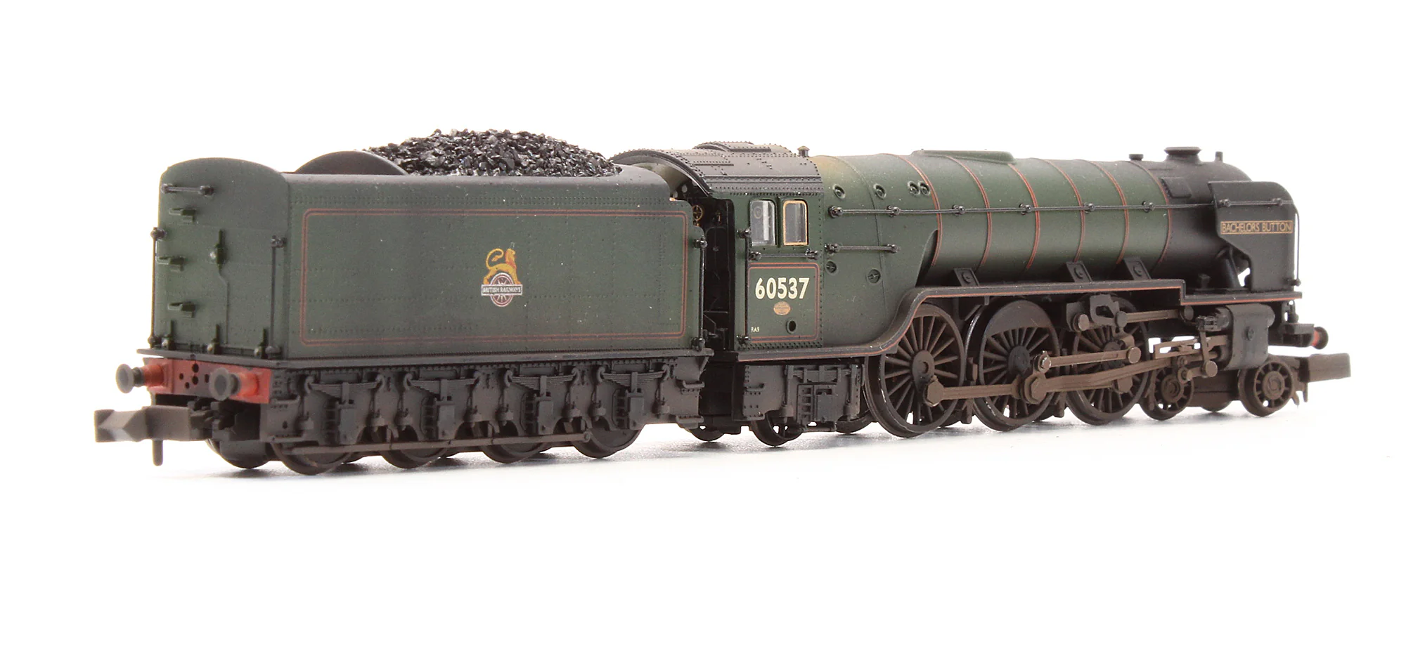Pre-Owned 372-386 Class A2 60537 'Bachelors Button' BR Green Early Emblem Steam Locomotive - DCC Fitted - Custom Weathered - Image 2