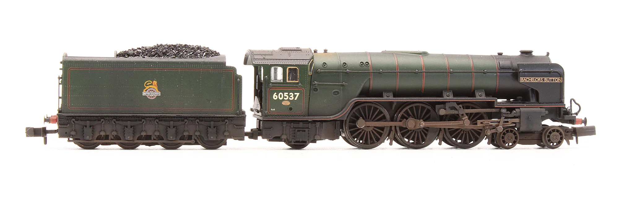 Pre-Owned 372-386 Class A2 60537 'Bachelors Button' BR Green Early Emblem Steam Locomotive - DCC Fitted - Custom Weathered - Image 3
