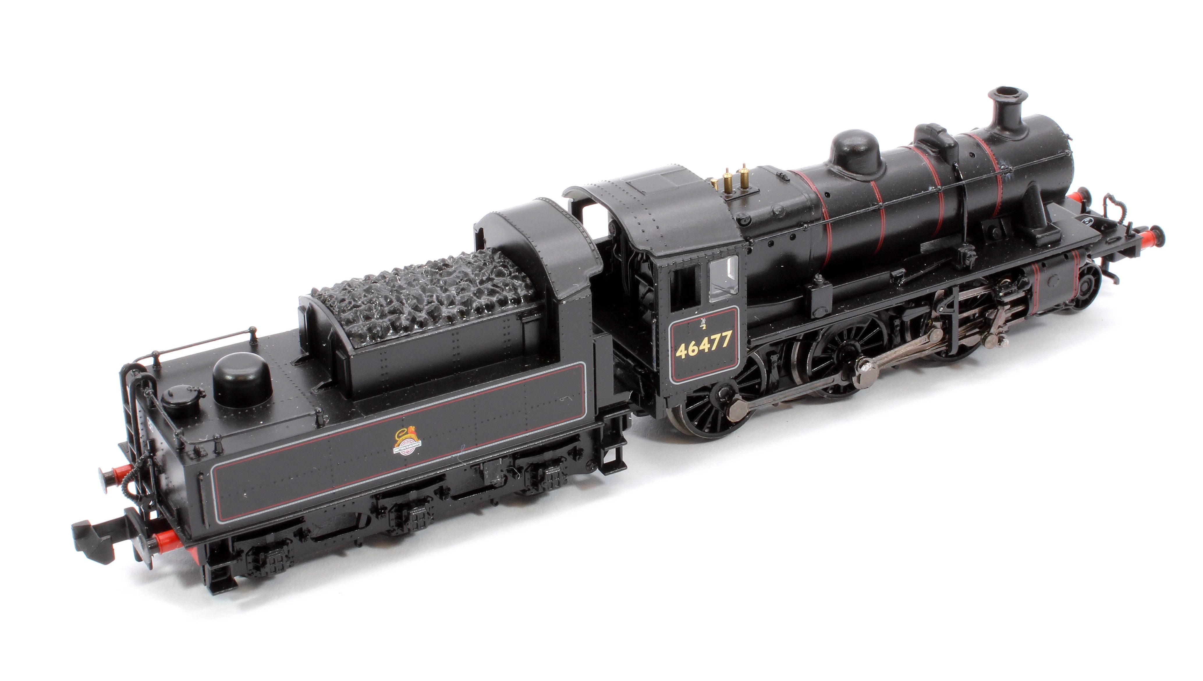 372-626ASF LMS Ivatt 2MT 46477 BR Lined Black (Early Emblem) Steam Locomotive - Sound Fitted - Image 10