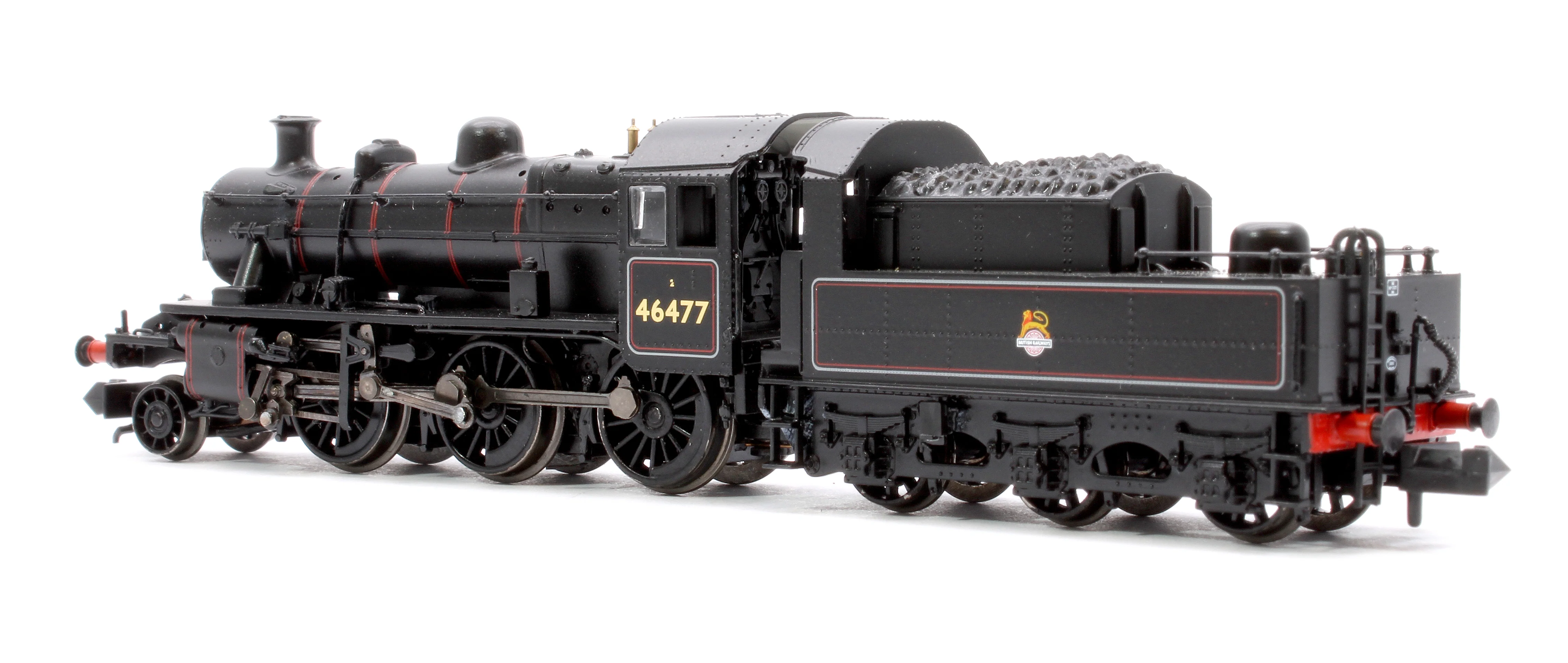 372-626ASF LMS Ivatt 2MT 46477 BR Lined Black (Early Emblem) Steam Locomotive - Sound Fitted - Image 2