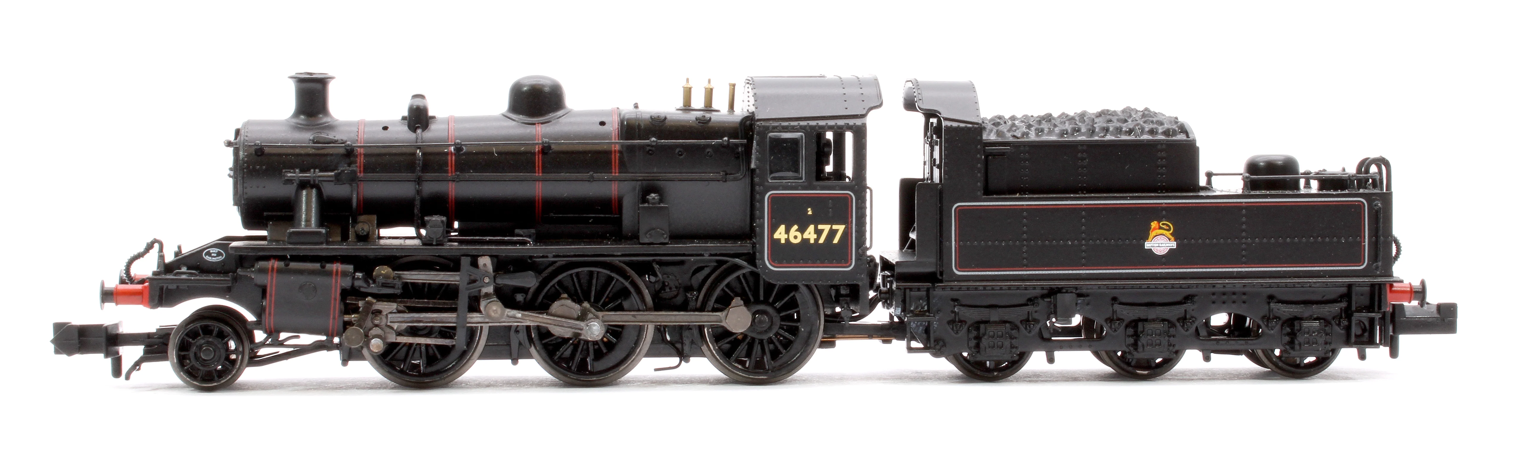 372-626ASF LMS Ivatt 2MT 46477 BR Lined Black (Early Emblem) Steam Locomotive - Sound Fitted - Image 5