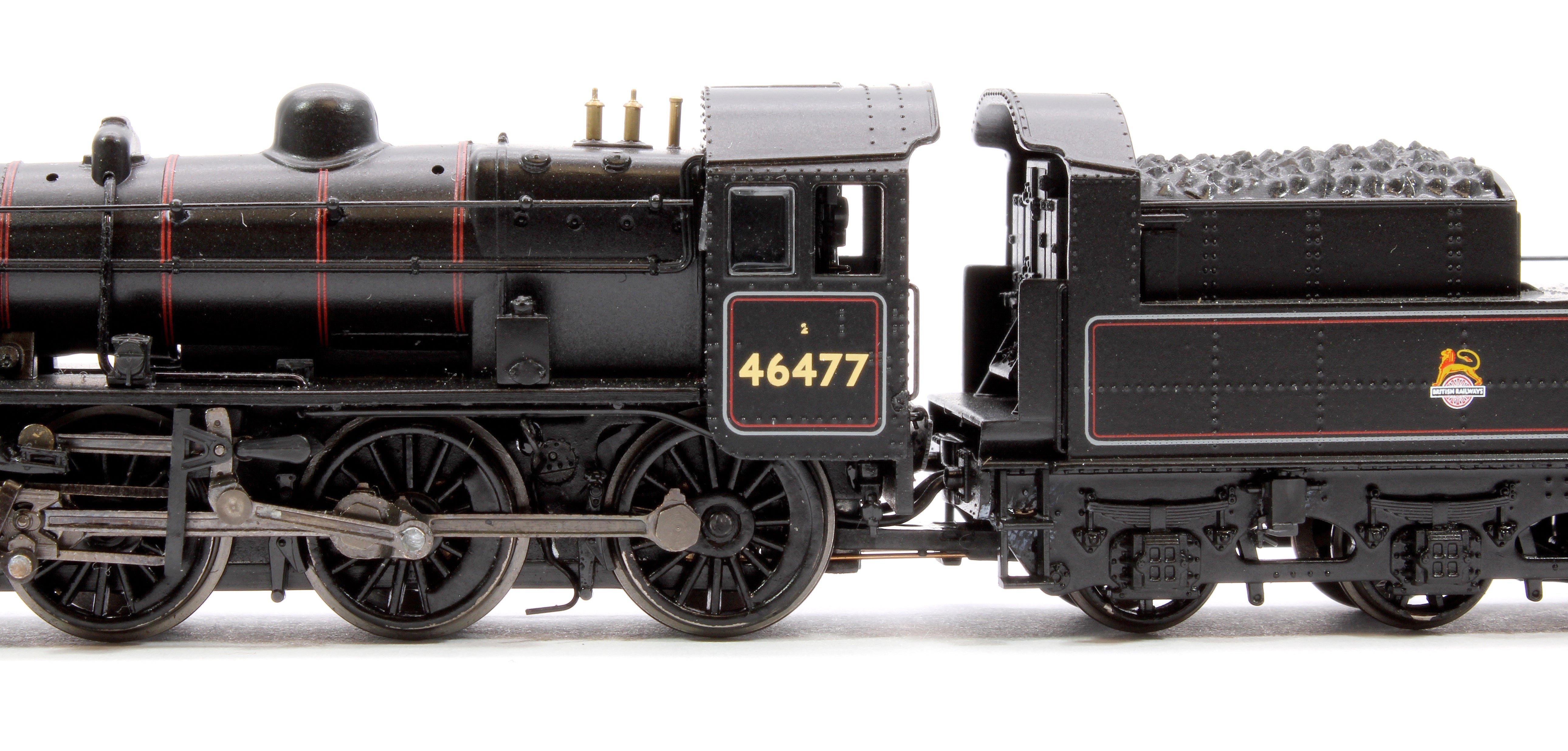 372-626ASF LMS Ivatt 2MT 46477 BR Lined Black (Early Emblem) Steam Locomotive - Sound Fitted - Image 7