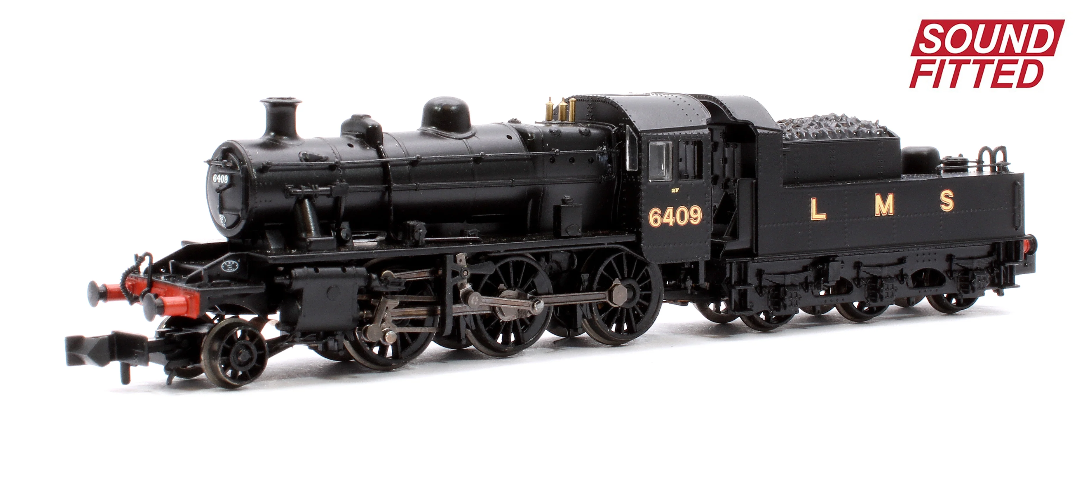 372-627BSF LMS Ivatt 2MT 6409 LMS Black Steam Locomotive - Sound Fitted