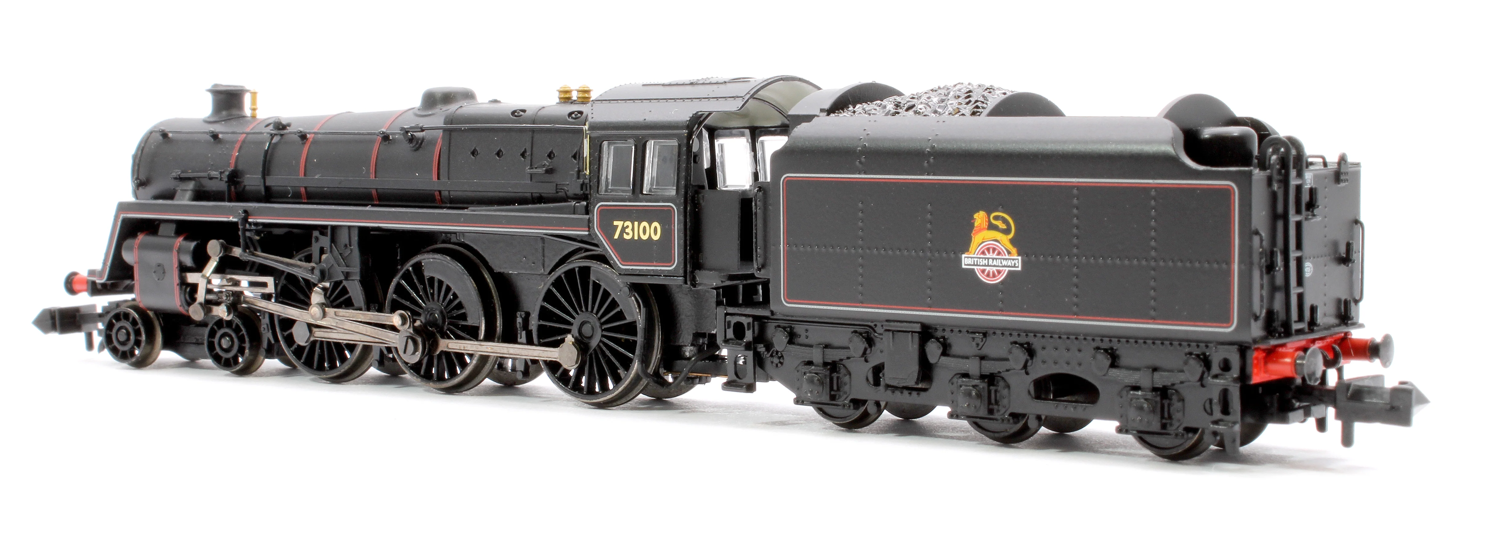 372-727BSF BR Standard 5MT with BR1B Tender 73100 BR Lined Black (Early Emblem) Steam Locomotive - Sound Fitted - Image 2