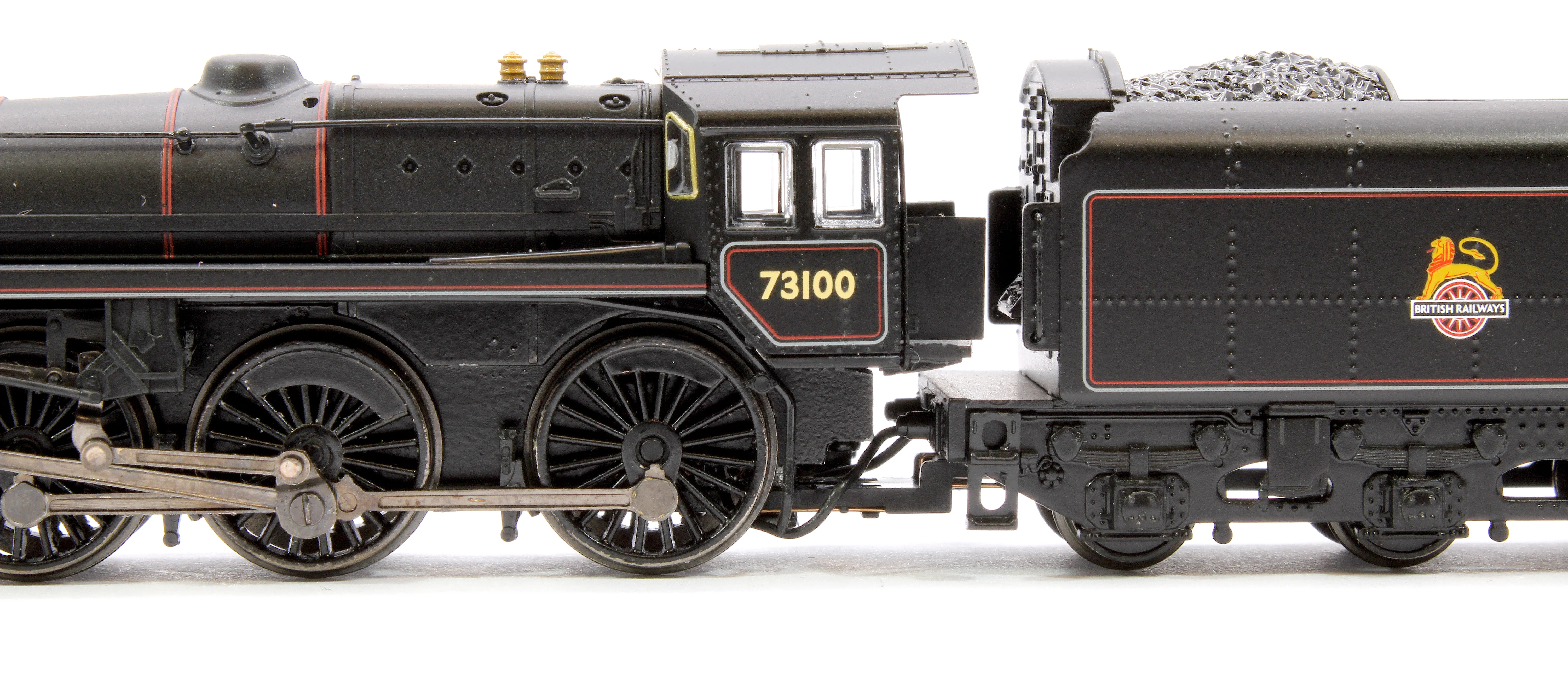 372-727BSF BR Standard 5MT with BR1B Tender 73100 BR Lined Black (Early Emblem) Steam Locomotive - Sound Fitted - Image 7