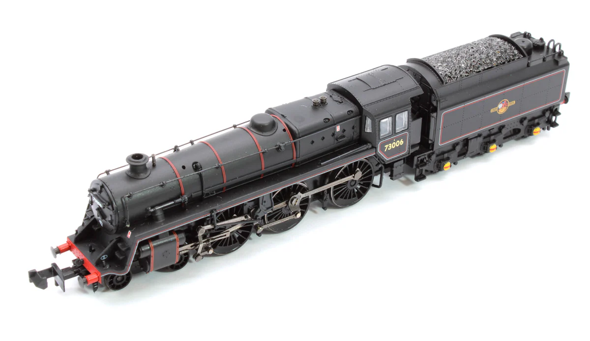 372-729ASF BR Standard 5MT with BR1 Tender 73006 BR Lined Black (Late Crest) DCC Sound - Image 10