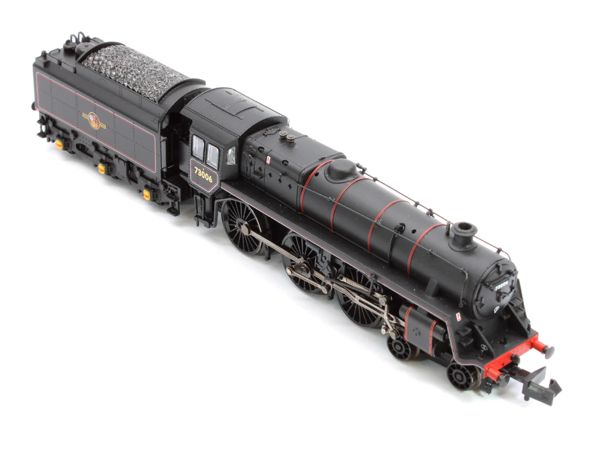 372-729ASF BR Standard 5MT with BR1 Tender 73006 BR Lined Black (Late Crest) DCC Sound - Image 11