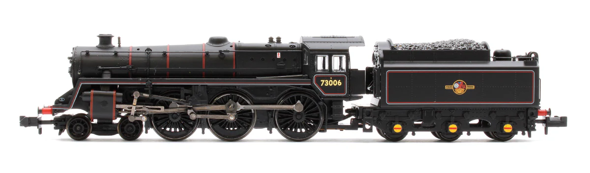 372-729ASF BR Standard 5MT with BR1 Tender 73006 BR Lined Black (Late Crest) DCC Sound - Image 5