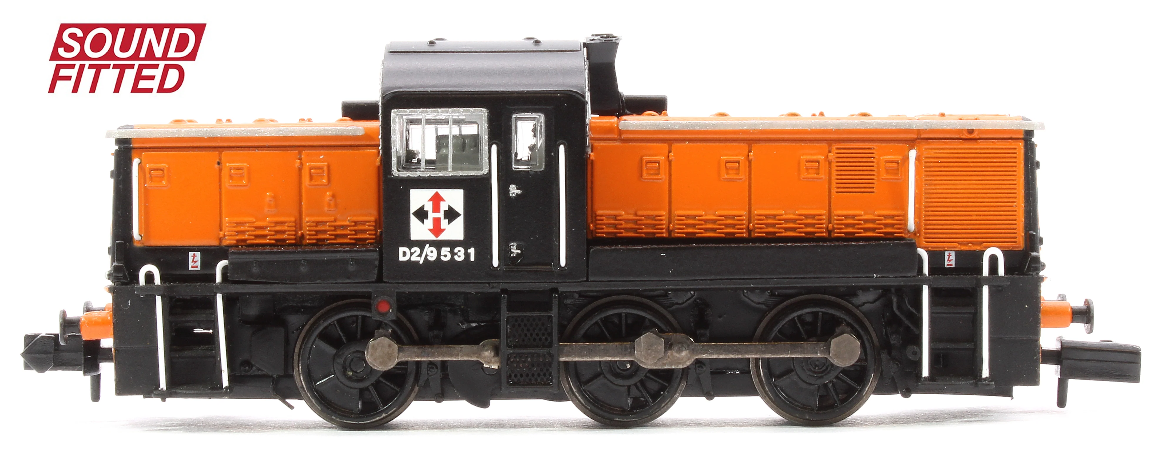 372-954SF Class 14 D2/9531 NCB British Oak Orange & Black Diesel Locomotive - DCC Sound - Image 5