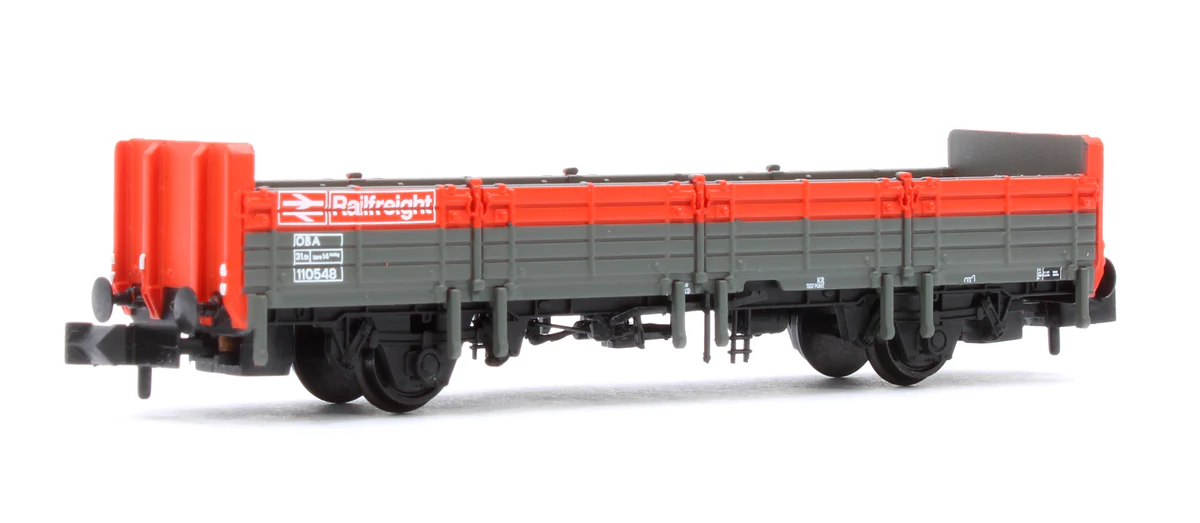 373-626E BR OBA Open Wagon Low Ends BR Railfreight Red & Grey No. 110548