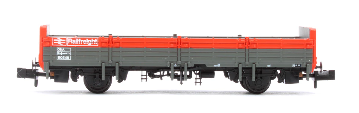 373-626E BR OBA Open Wagon Low Ends BR Railfreight Red & Grey No. 110548 - Image 2
