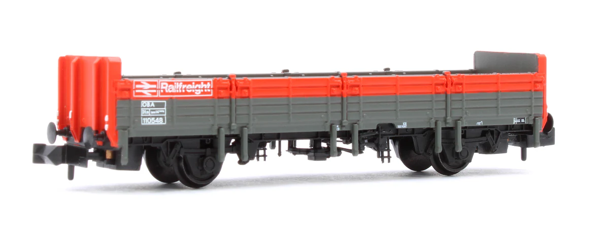 373-626E BR OBA Open Wagon Low Ends BR Railfreight Red & Grey No. 110548 - Image 3