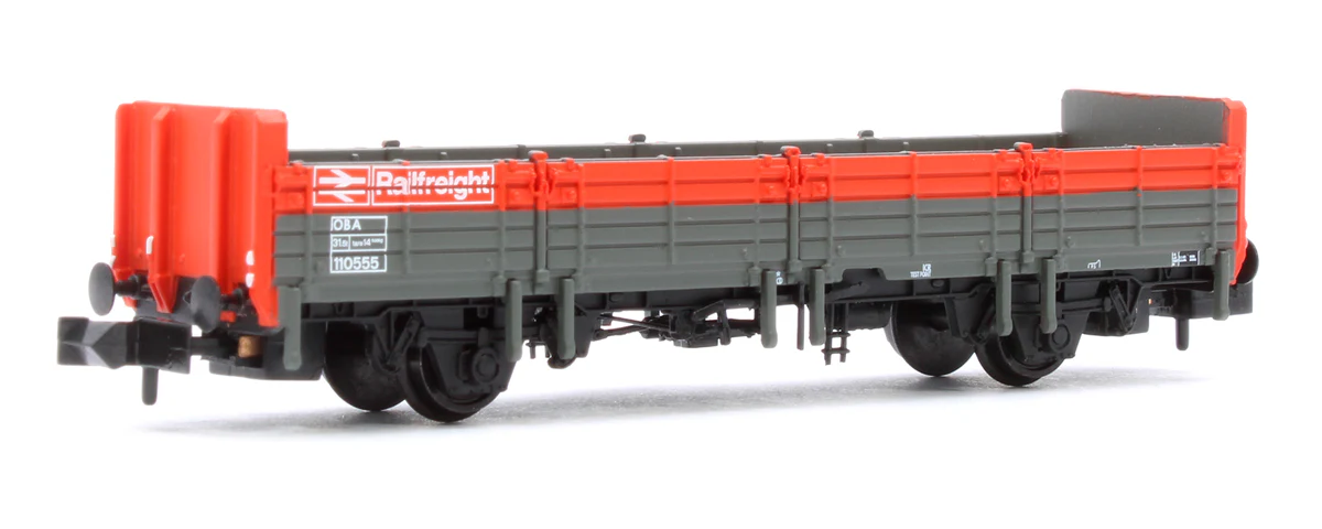 373-626F BR OBA Open Wagon Low Ends BR Railfreight Red & Grey No.110555