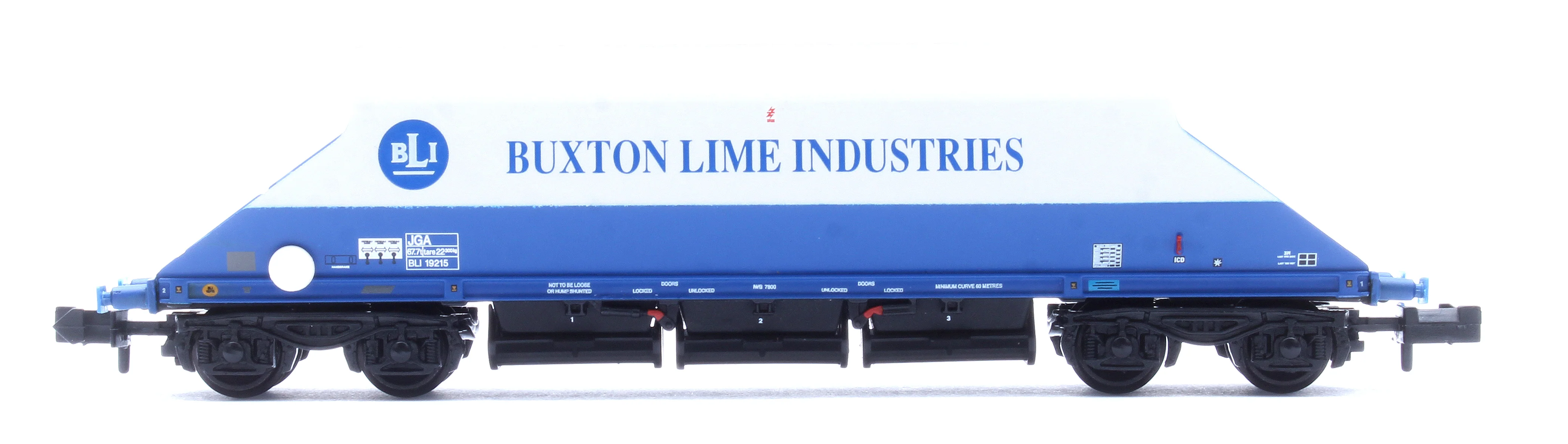 377-101D JGA Bogie Hopper 'Buxton Lime Industries' White & Blue No.BLI19215 - Image 2