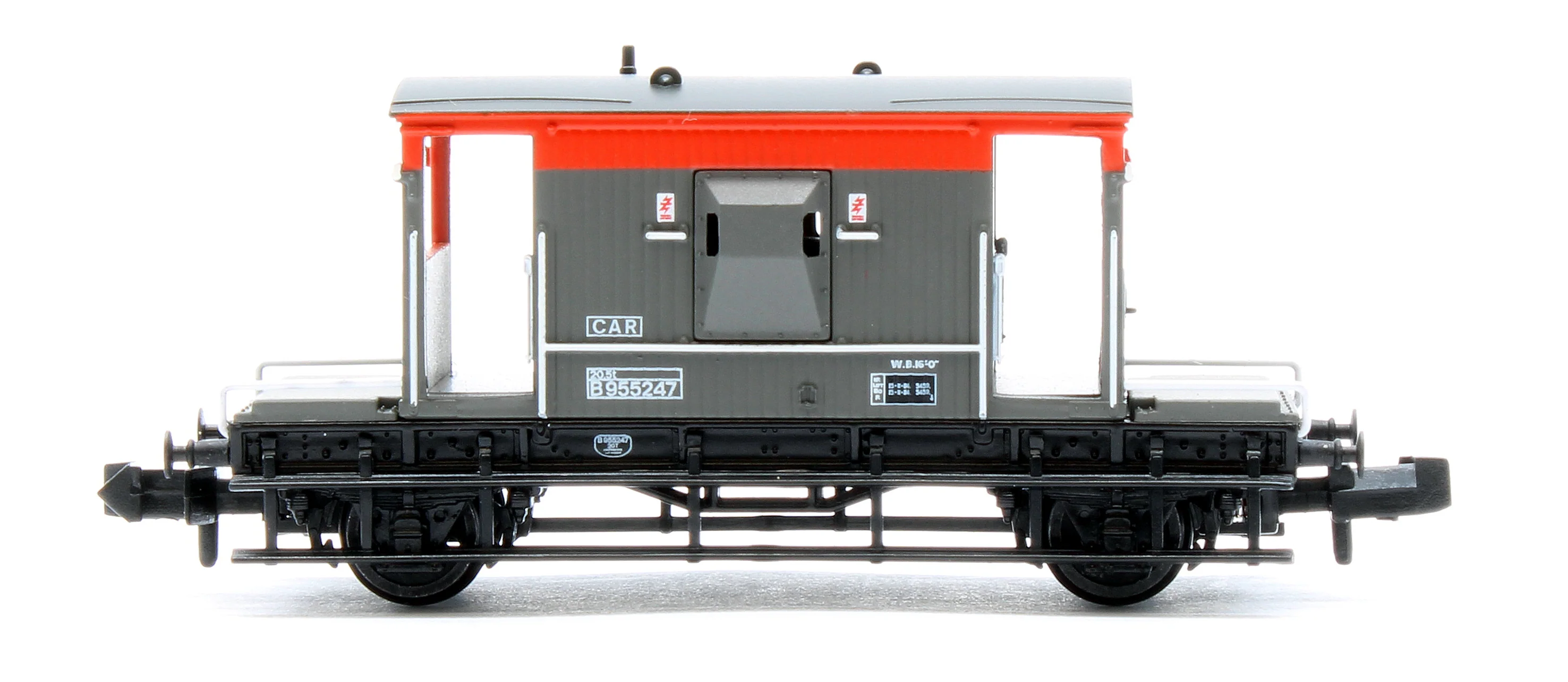 377-535C BR 20T Brake Van BR Railfreight Red & Grey No. B955247 - Image 3