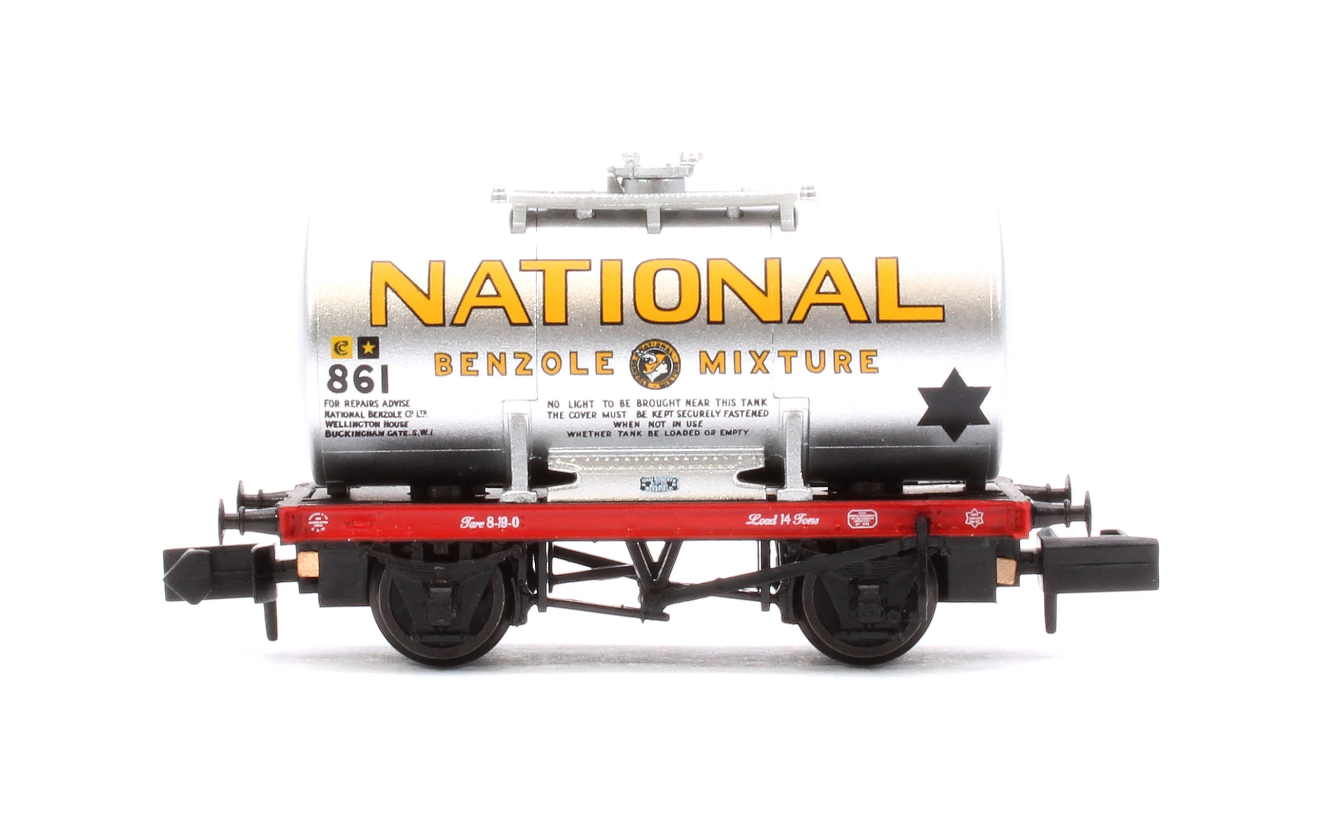 378-002A 14T Anchor-Mounted Tank Wagon 'National Benzole' Silver No. 861 - Image 2