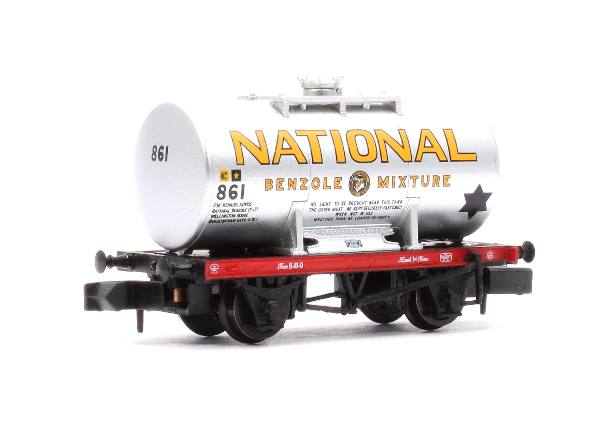 378-002A 14T Anchor-Mounted Tank Wagon 'National Benzole' Silver No. 861 - Image 3