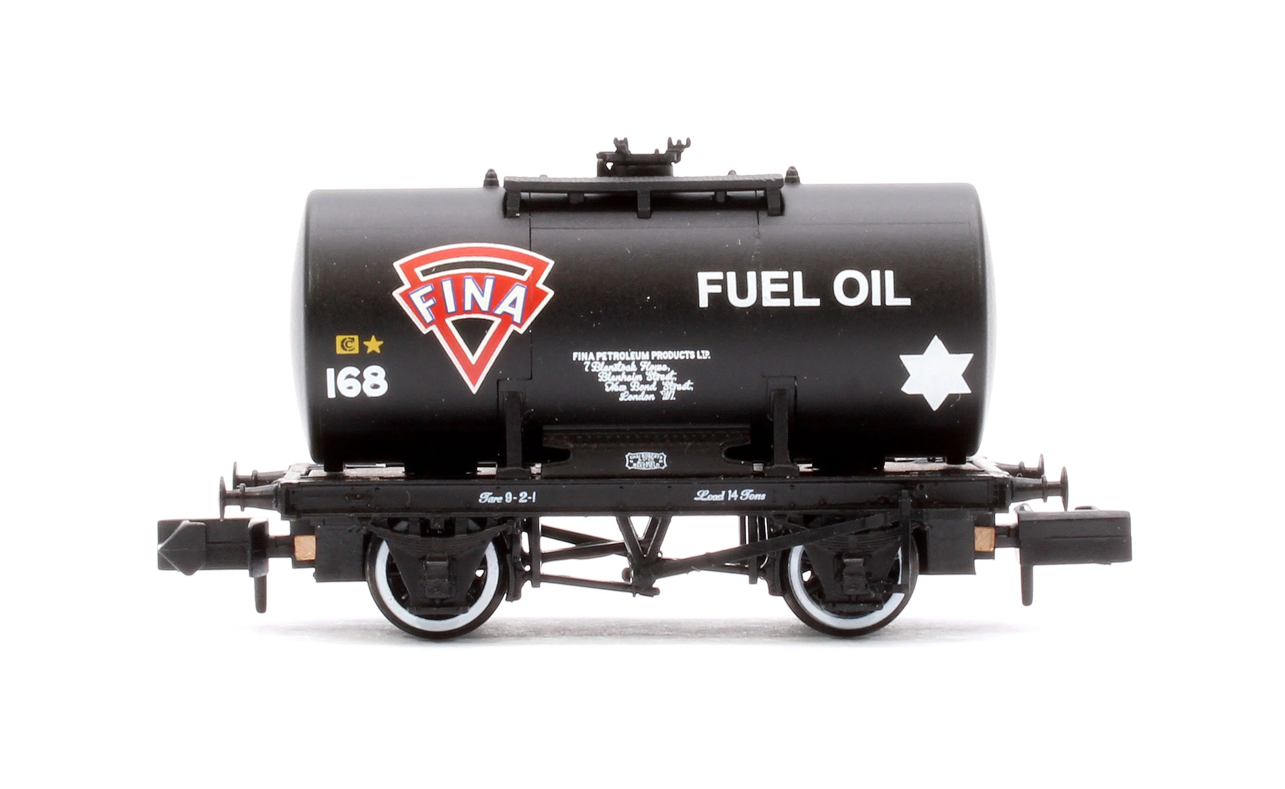 378-003 14T Anchor-Mounted Tank Wagon 'Fina' Black No. 168 - Image 2