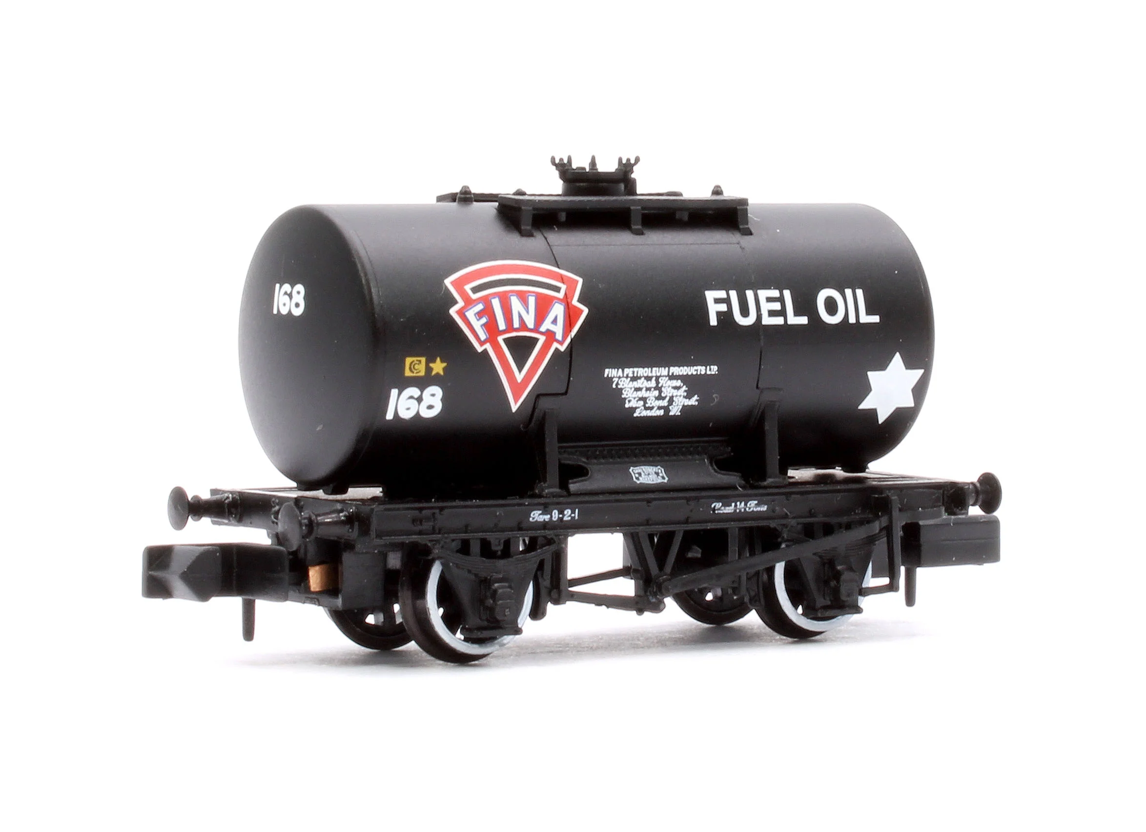 378-003 14T Anchor-Mounted Tank Wagon 'Fina' Black No. 168 - Image 3