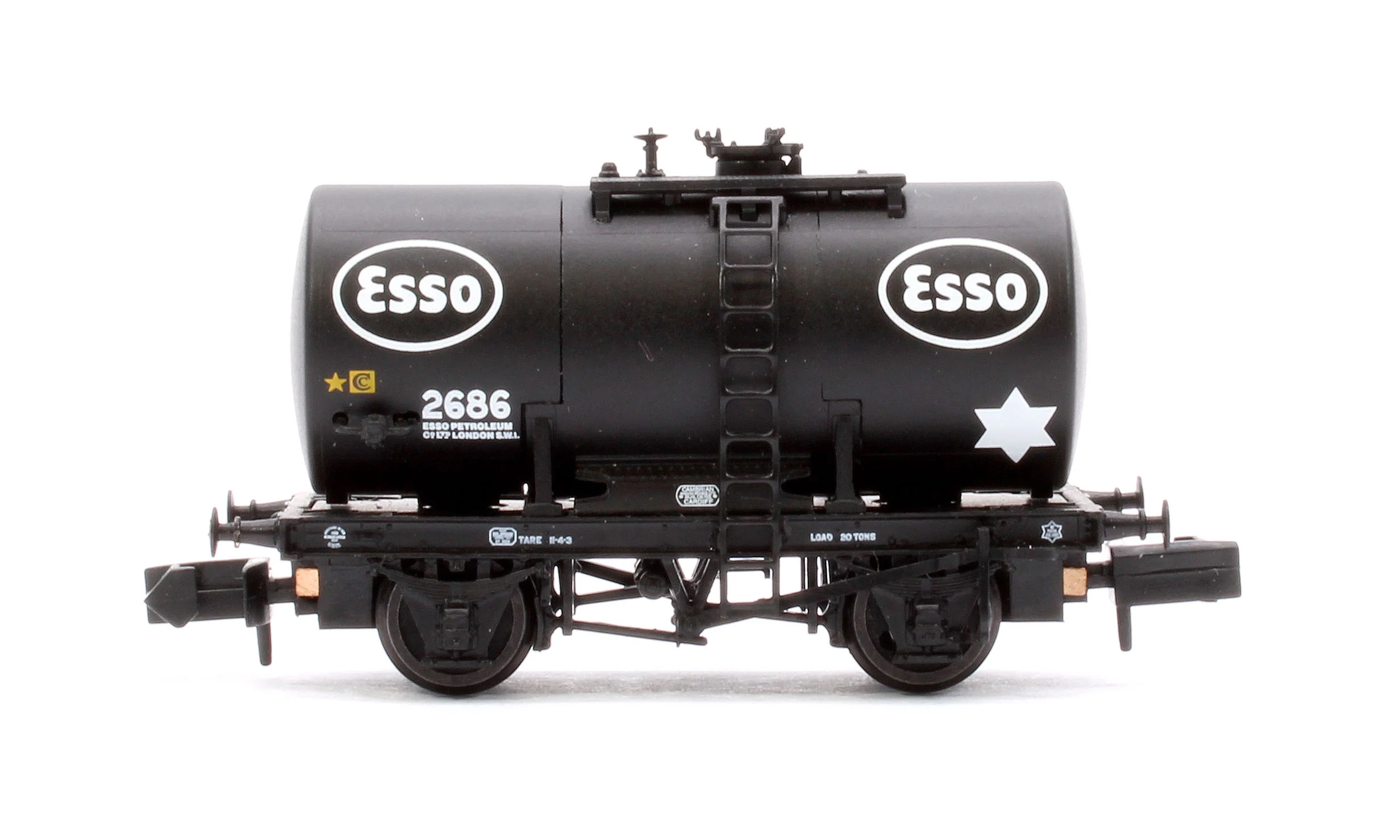 378-005A 20T Anchor-Mounted Tank Wagon 'Esso' Black No. 2686 - Image 2