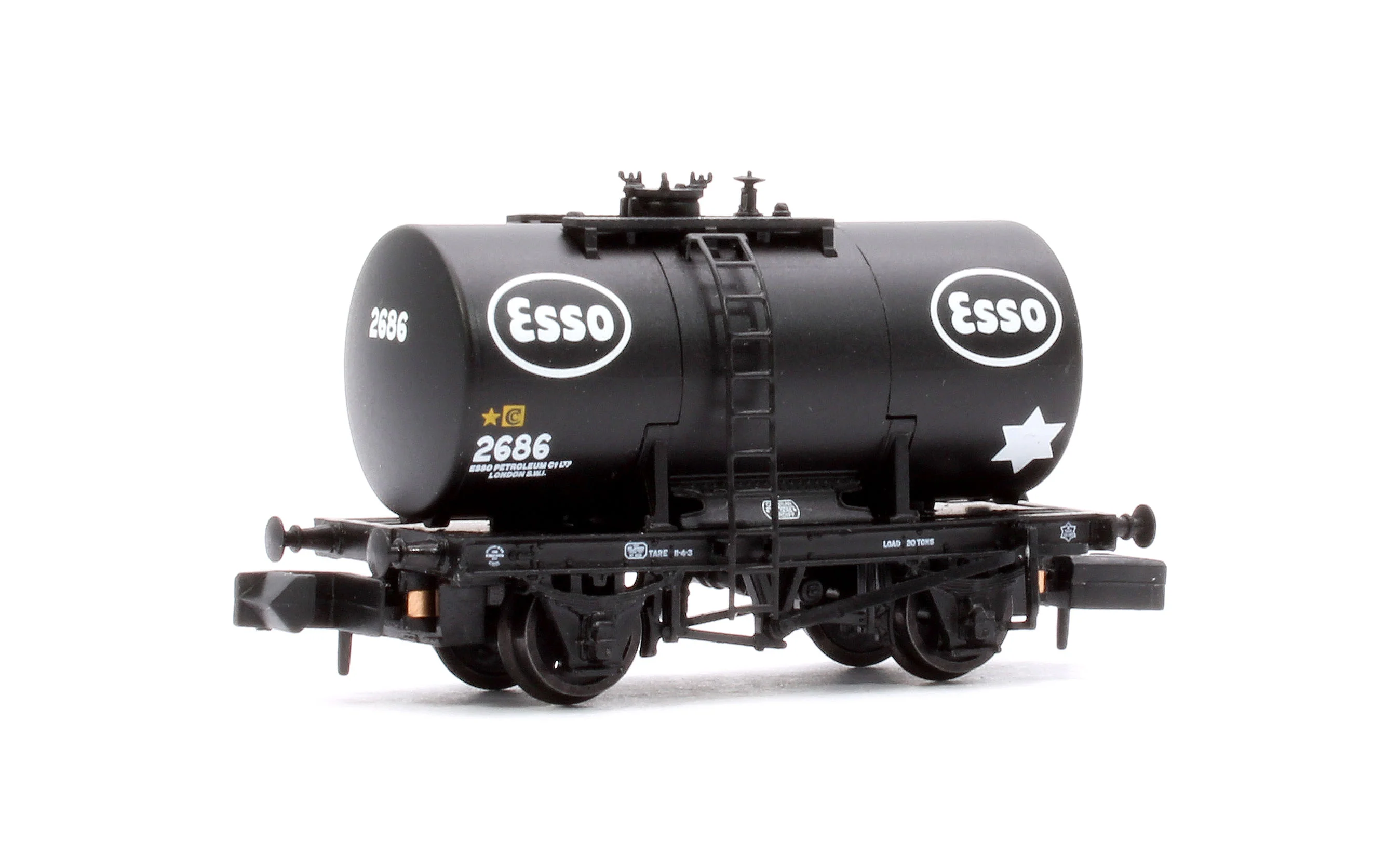 378-005A 20T Anchor-Mounted Tank Wagon 'Esso' Black No. 2686 - Image 3