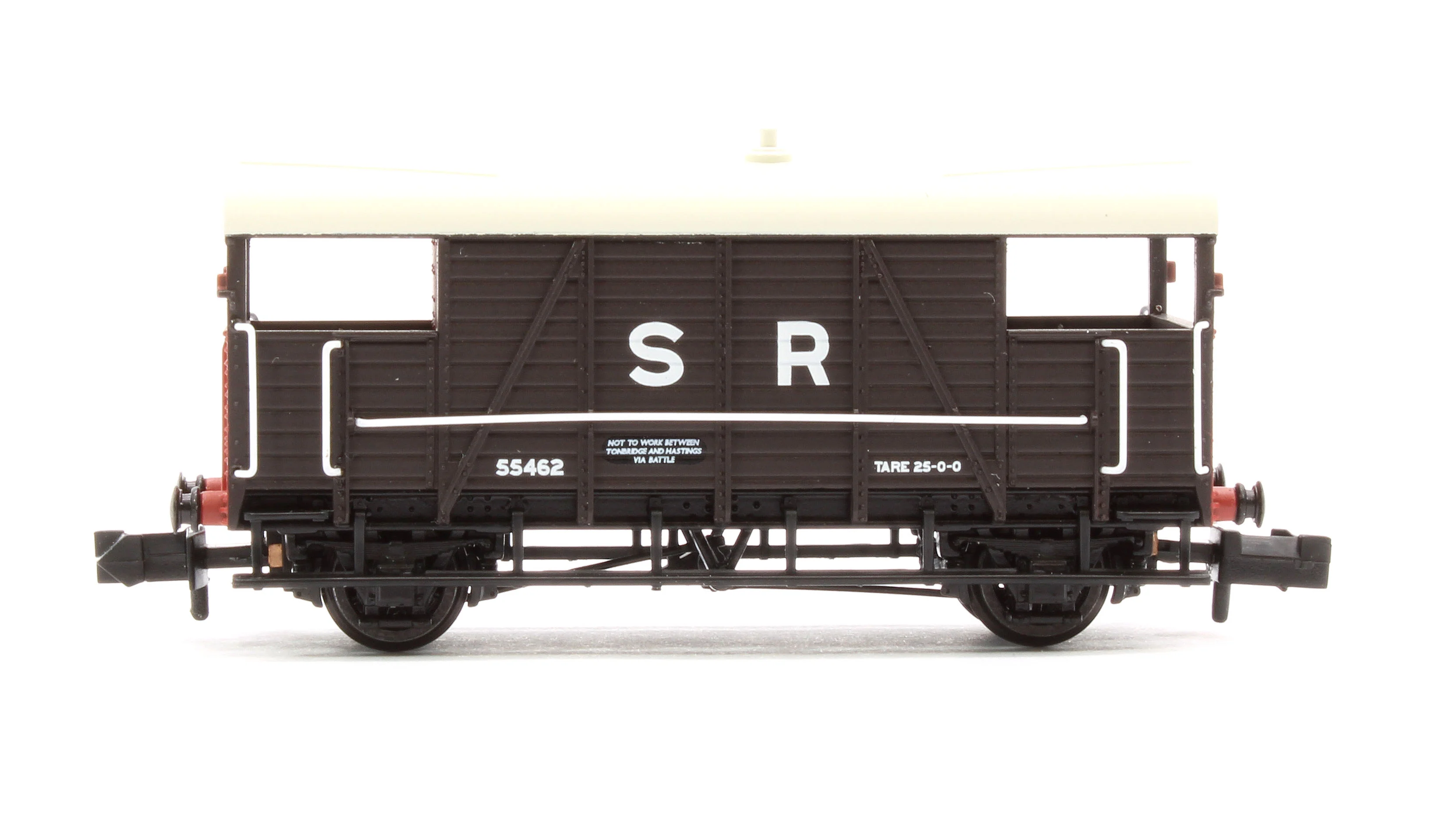 378-026 SE&CR 25T 'Dance Hall' Brake Van SR Brown No.55462 - Image 2
