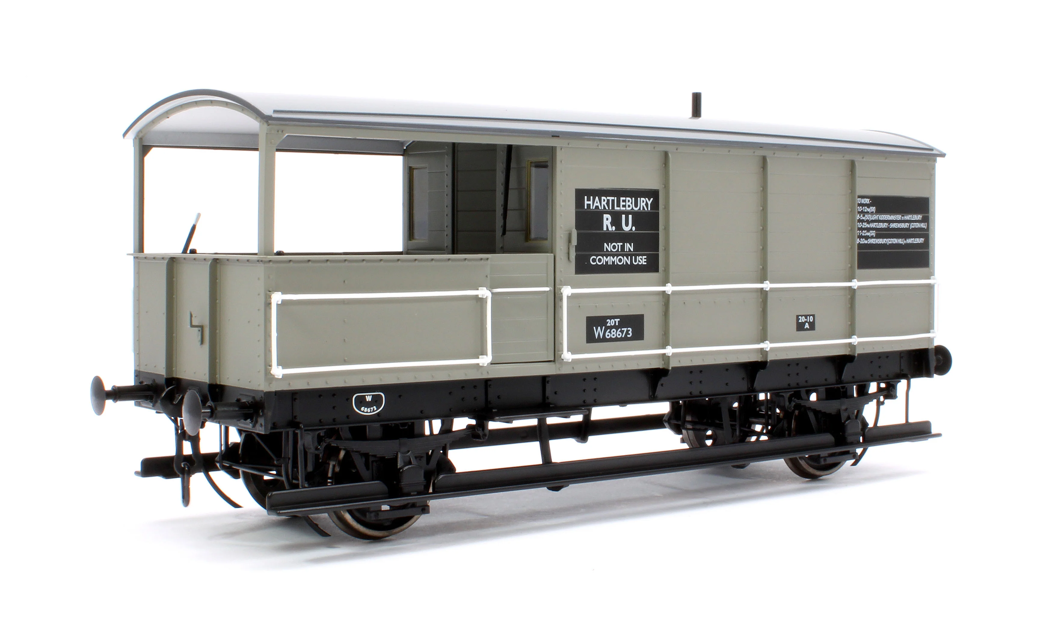 7F-300-006 Great Western Toad Brake Van Diagram AA20 Grey W68673