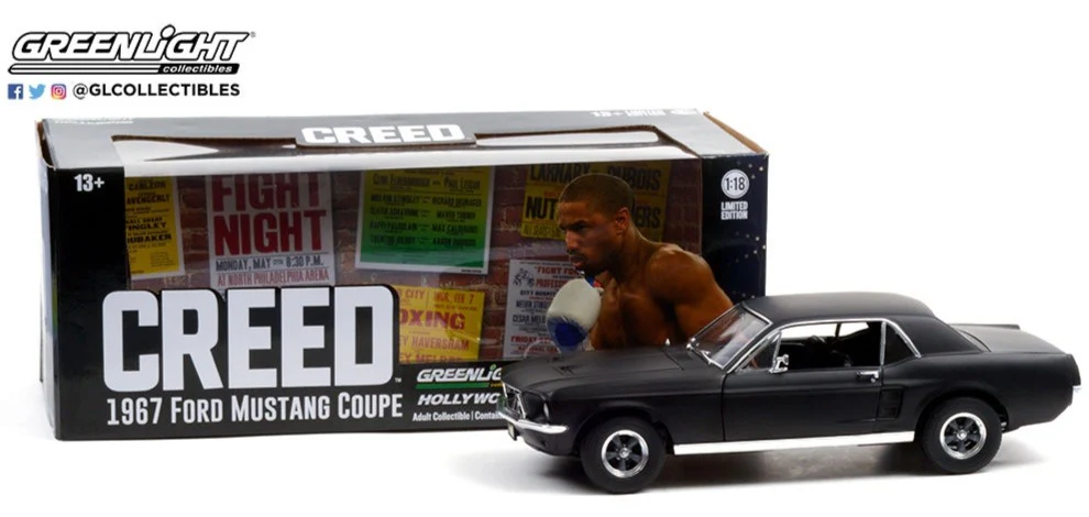 GL13611 Creed (2015 Movie) 1967 Ford Mustang Coupe - Black - Image 3