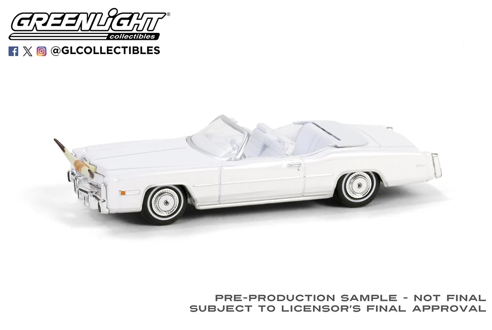 GL30523 1976 Cadillac Eldorado Convertible-White With Bull Horns Hood Ornament