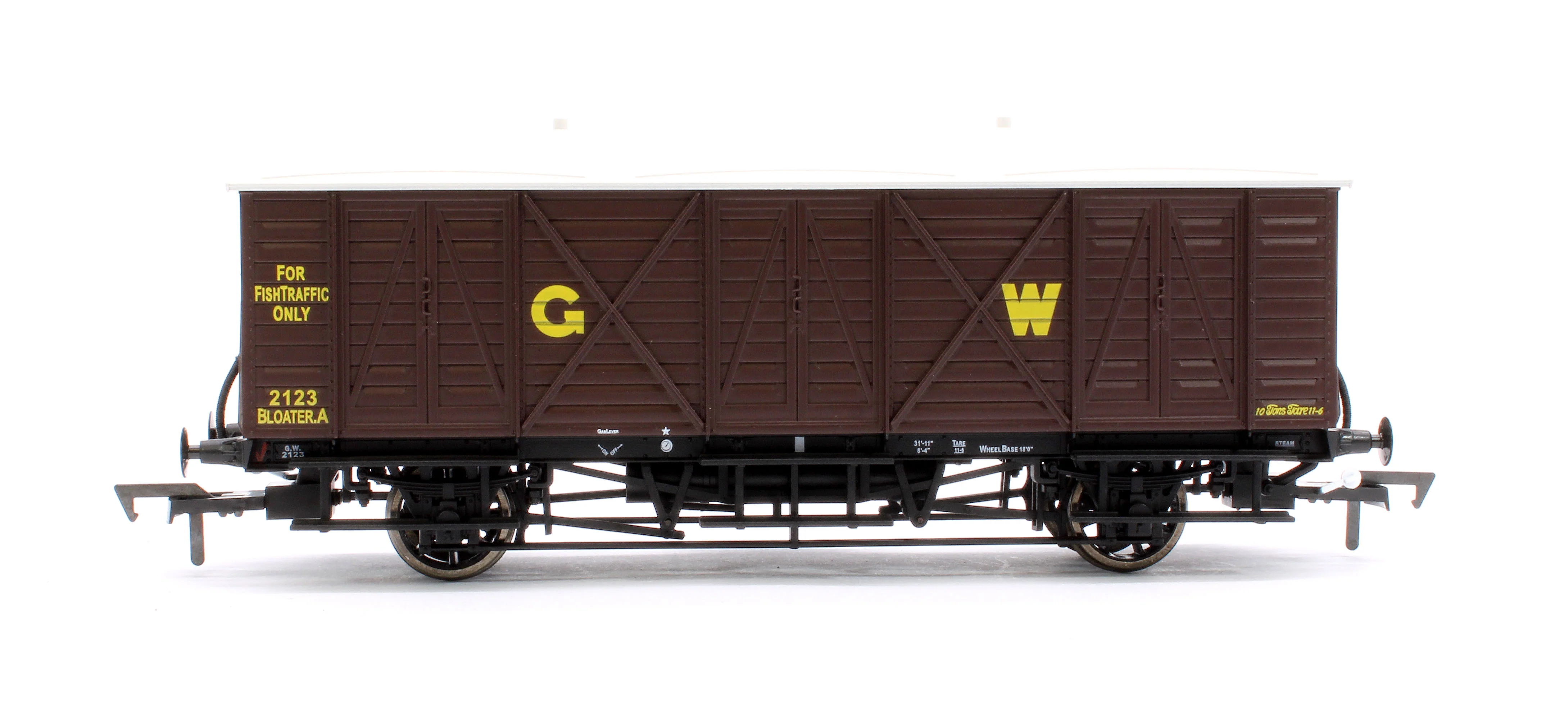 E87058 GWR 10T 'Bloater A' Fish Van GWR Brown (GW) No. 2123 - Image 2