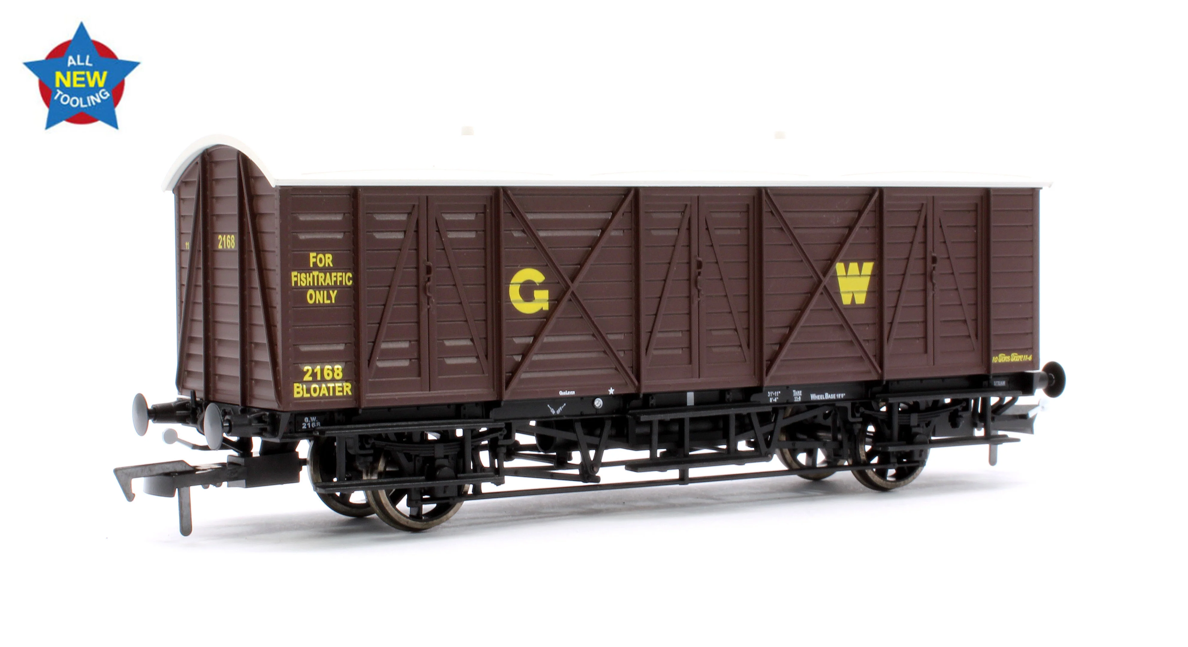 E87057 GWR 10T 'Bloater' Fish Van GWR Brown (GW) No. 2168