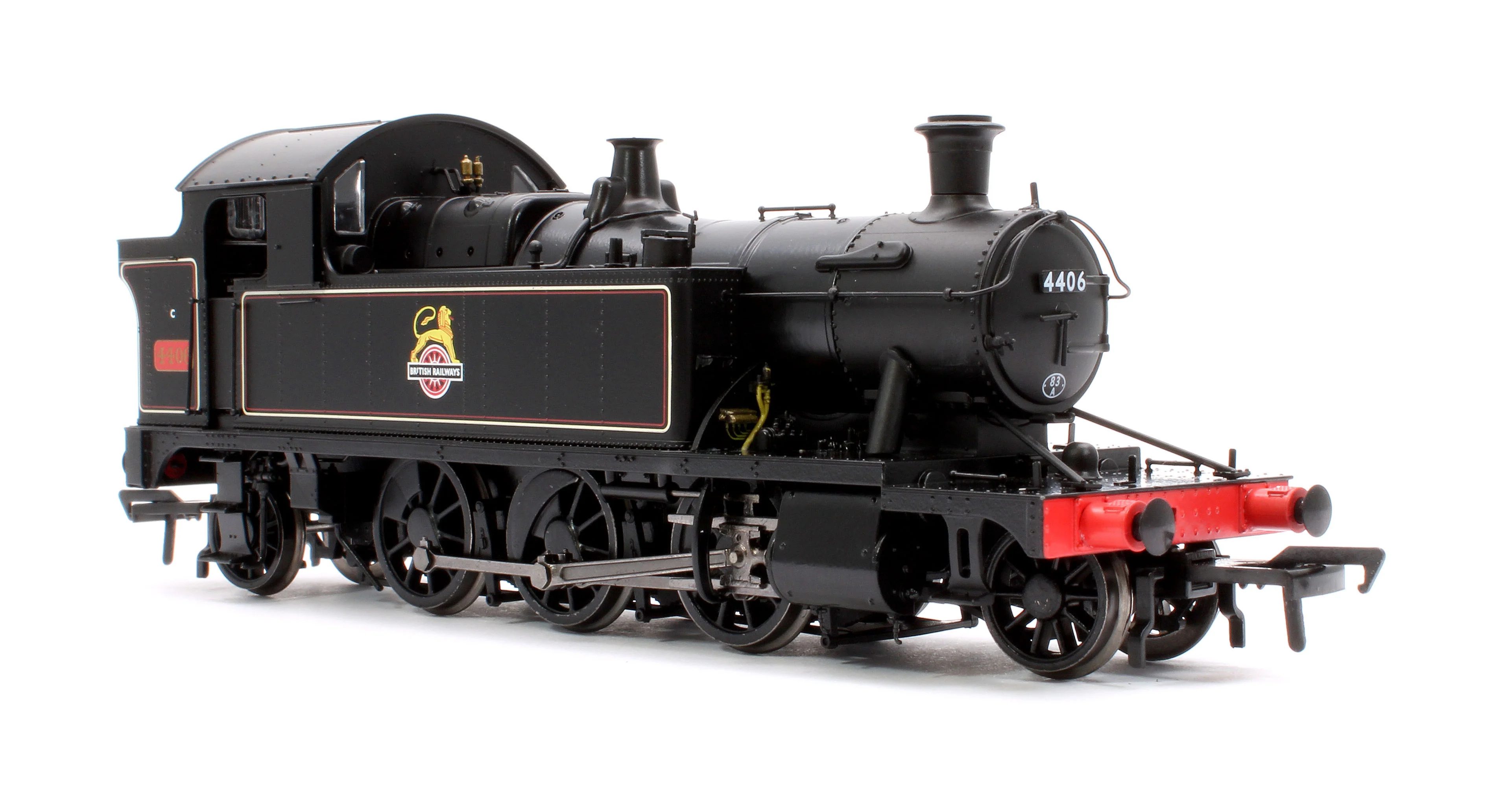 951507 GWR 44XX ‘Small Prairie’ BR Early Crest Lined Black No.4406 2-6-2T Steam Locomotive - DCC Sound - Image 4