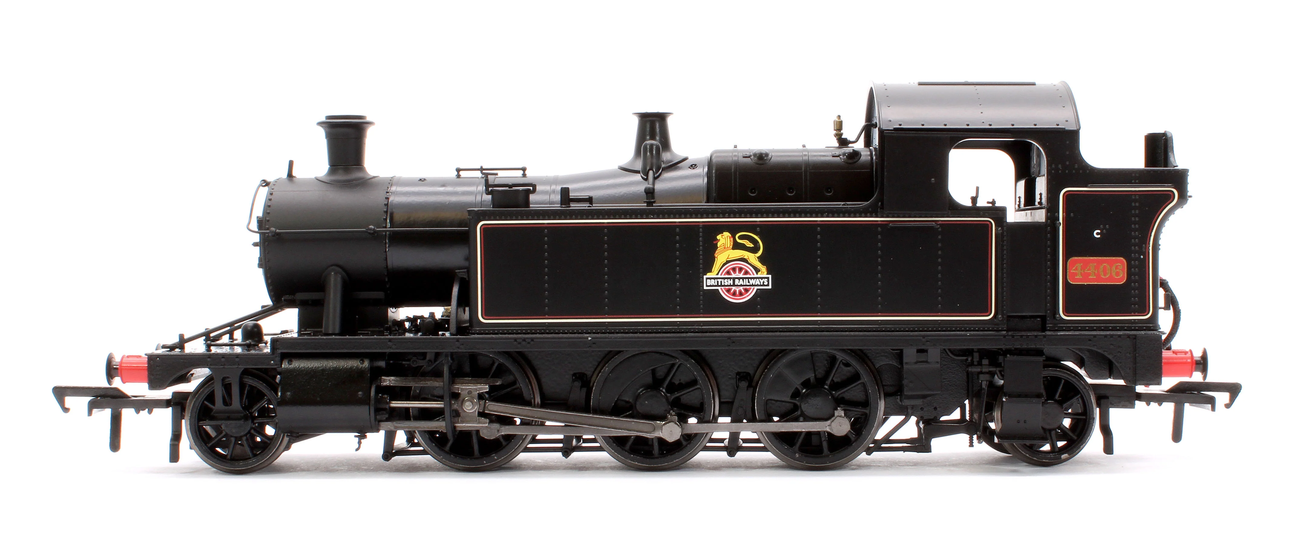 951507 GWR 44XX ‘Small Prairie’ BR Early Crest Lined Black No.4406 2-6-2T Steam Locomotive - DCC Sound - Image 5