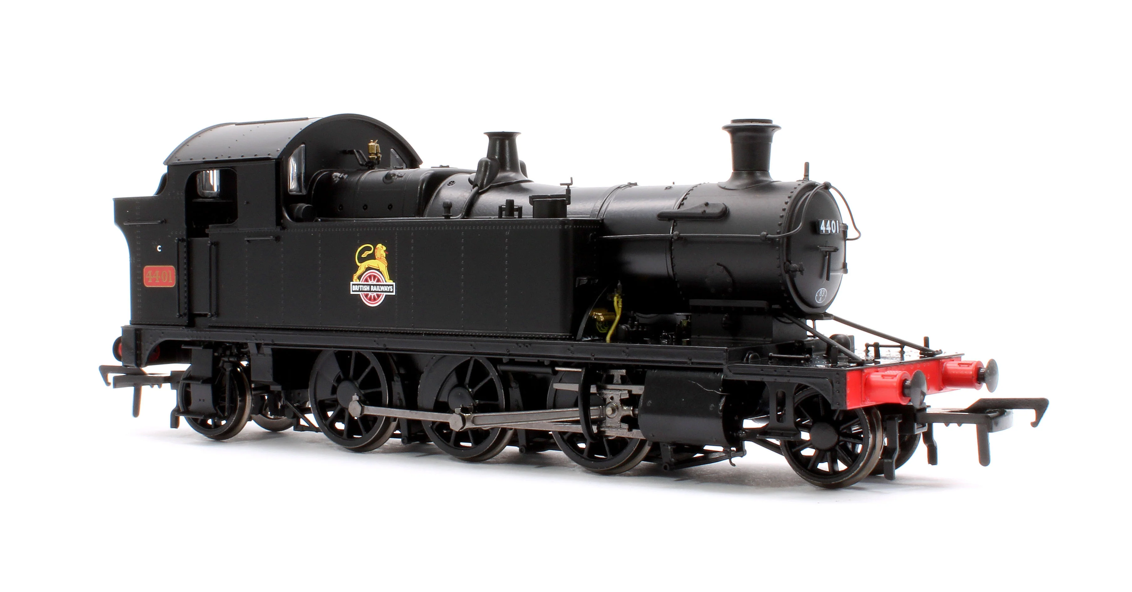951508 GWR 44XX ‘Small Prairie’ BR Early Crest Plain Black No.4401 2-6-2T Steam Locomotive - DCC Sound - Image 4