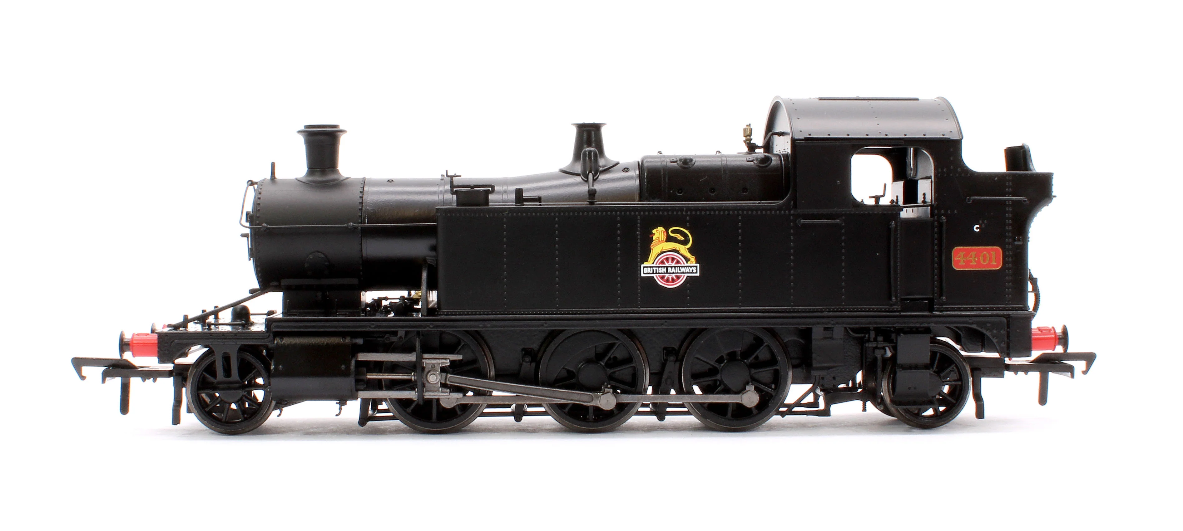 951508 GWR 44XX ‘Small Prairie’ BR Early Crest Plain Black No.4401 2-6-2T Steam Locomotive - DCC Sound - Image 5