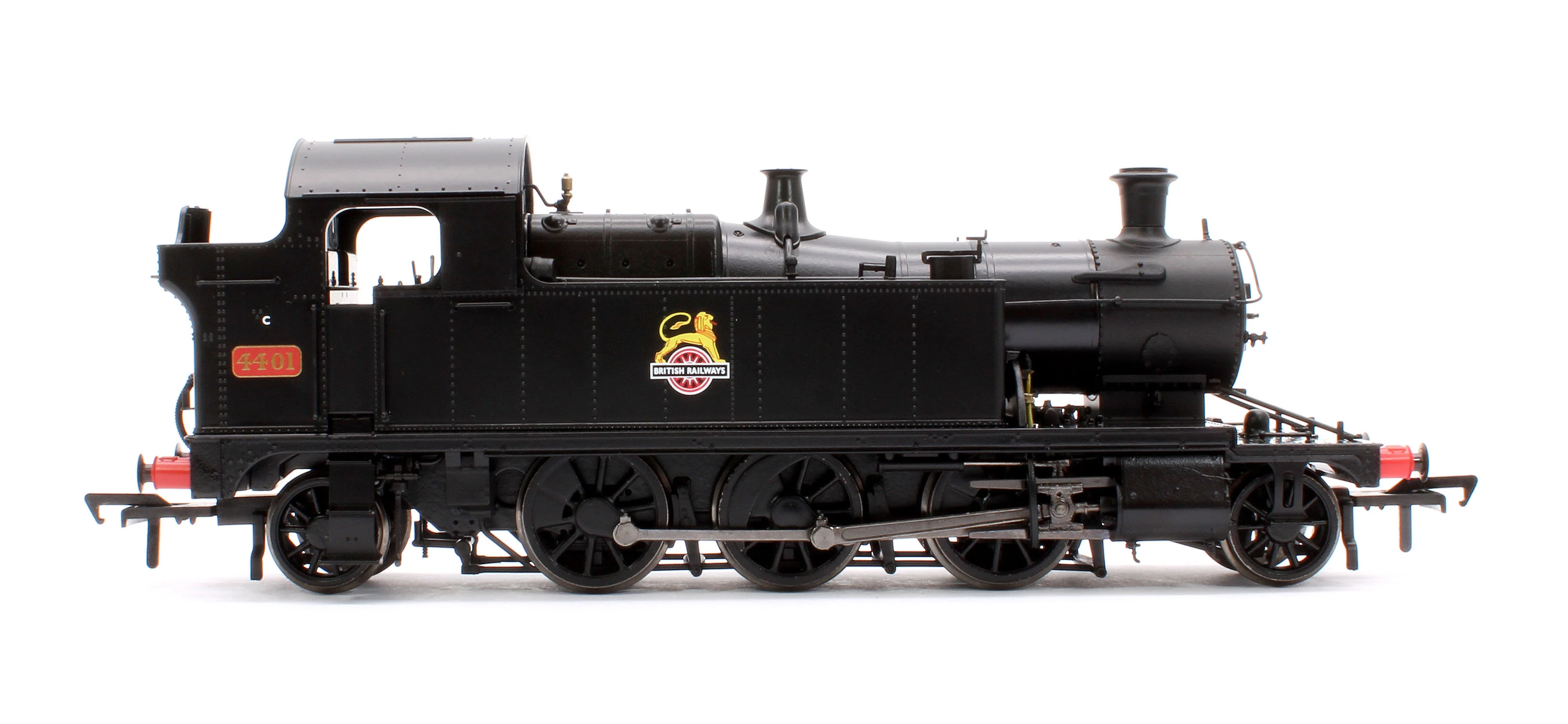 951508 GWR 44XX ‘Small Prairie’ BR Early Crest Plain Black No.4401 2-6-2T Steam Locomotive - DCC Sound - Image 6