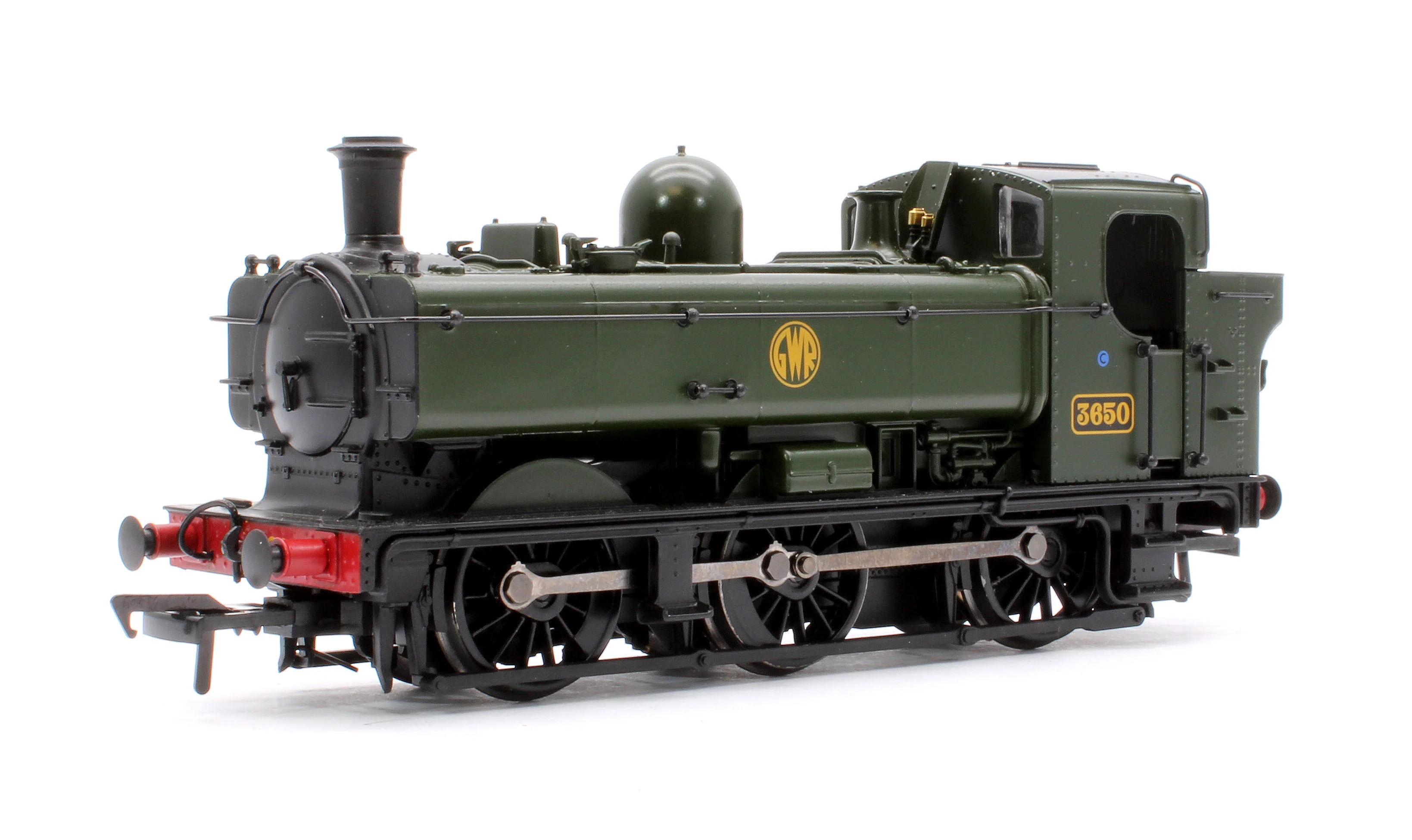 32-198 GWR 8750 Pannier Tank 3650 GWR Green (Shirtbutton) Steam Locomotive