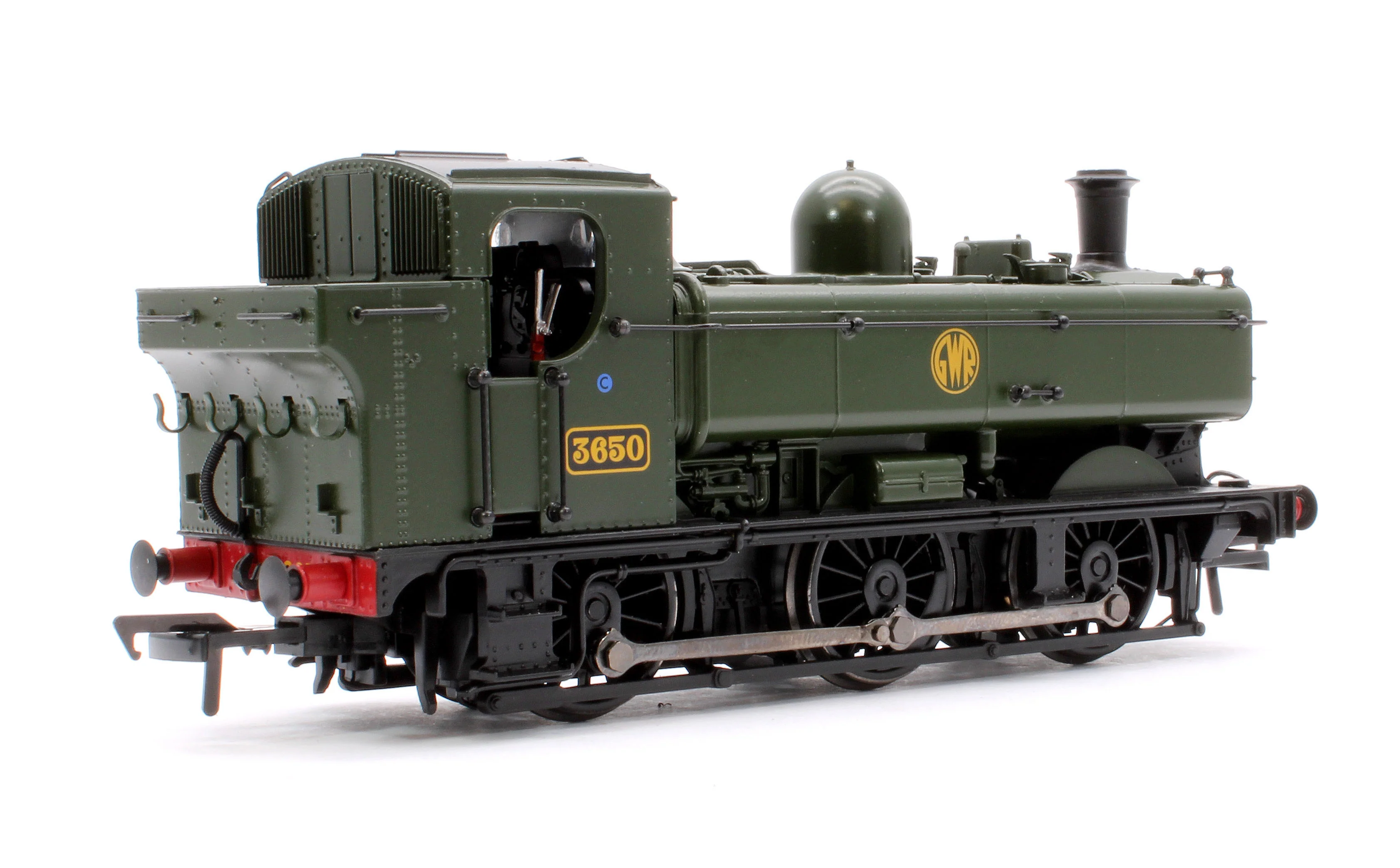 32-198 GWR 8750 Pannier Tank 3650 GWR Green (Shirtbutton) Steam Locomotive - Image 3