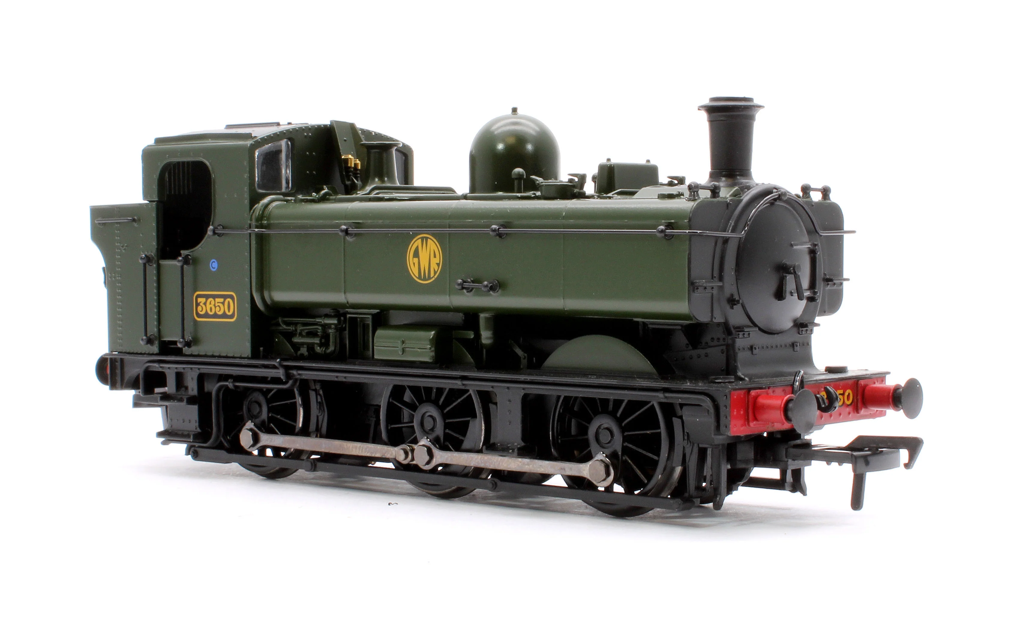 32-198 GWR 8750 Pannier Tank 3650 GWR Green (Shirtbutton) Steam Locomotive - Image 4