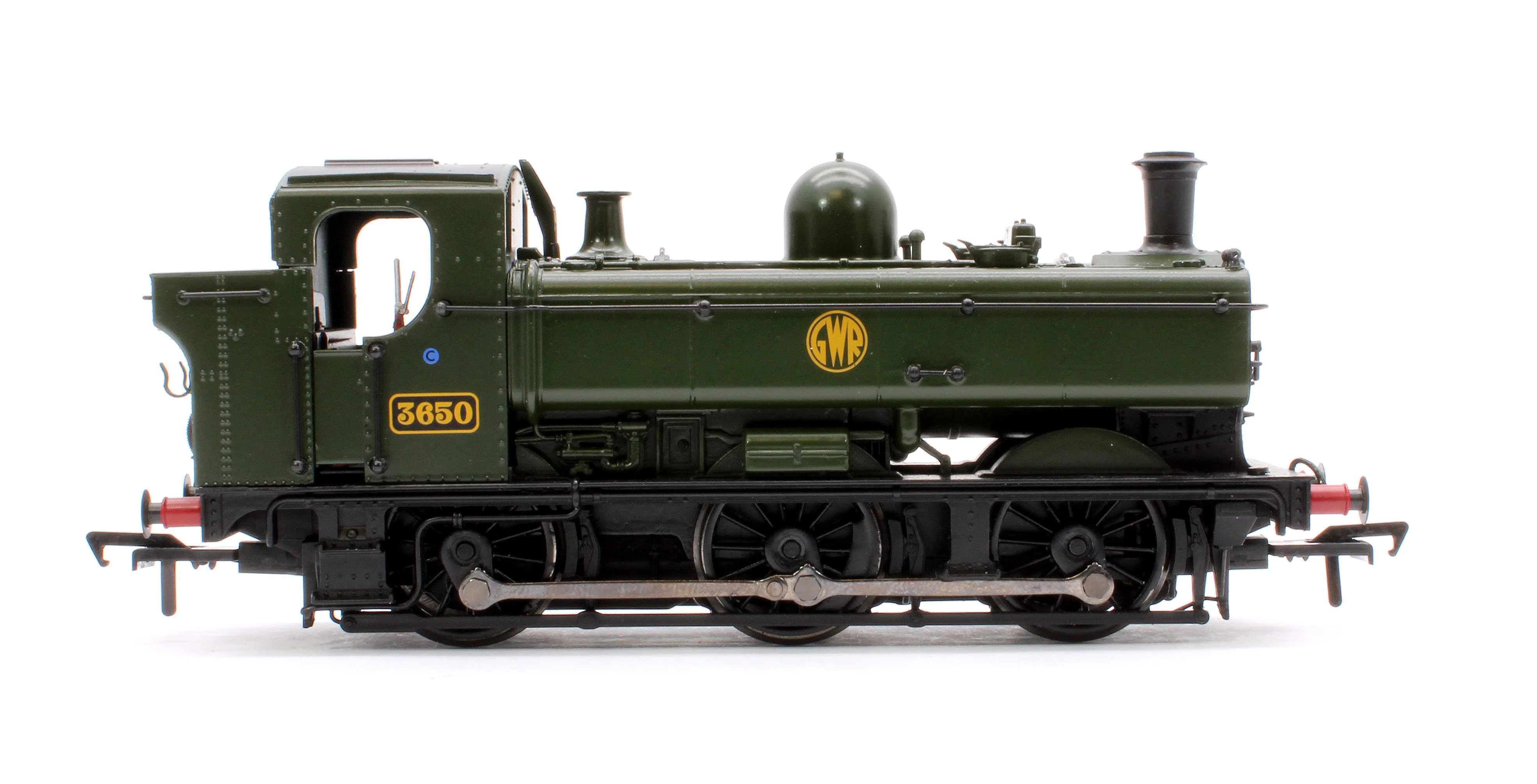 32-198 GWR 8750 Pannier Tank 3650 GWR Green (Shirtbutton) Steam Locomotive - Image 6