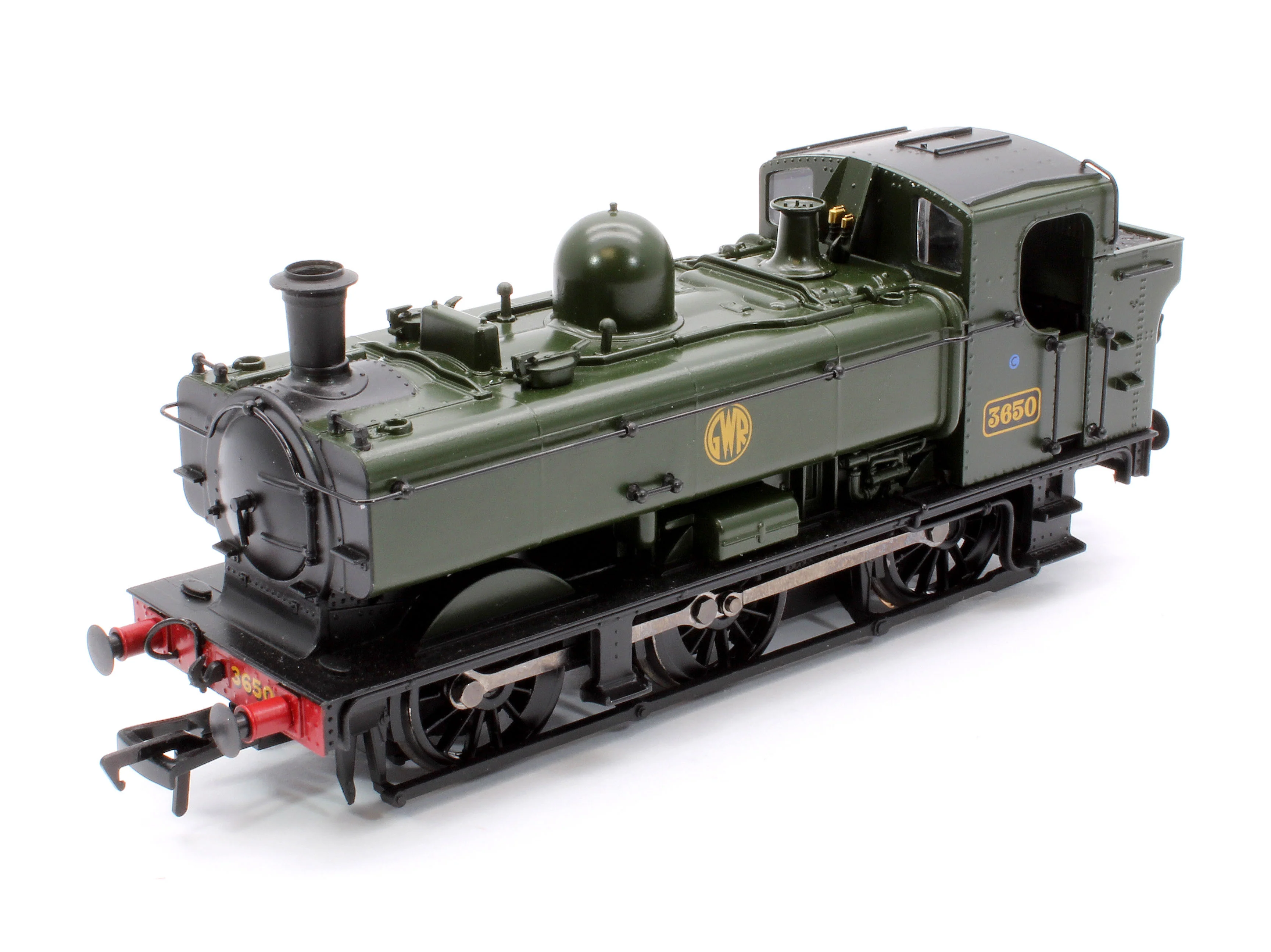 32-198 GWR 8750 Pannier Tank 3650 GWR Green (Shirtbutton) Steam Locomotive - Image 9