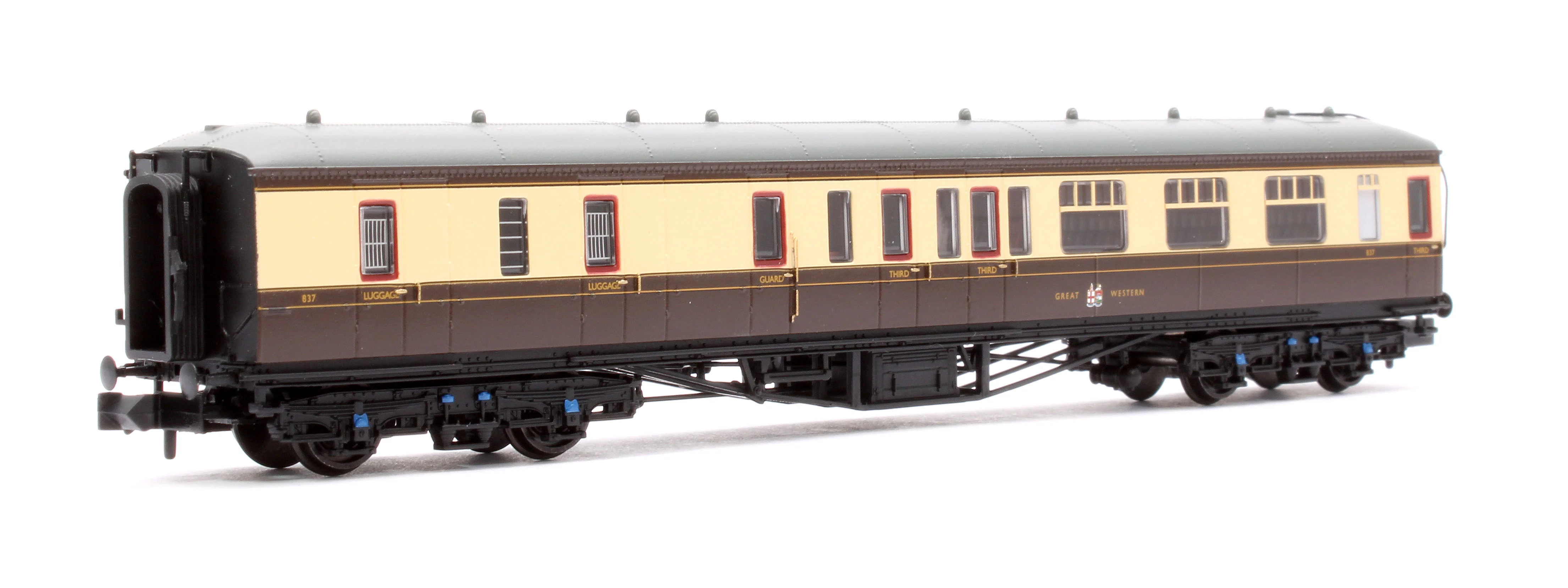 374-511A GWR Hawksworth Brake Third Corridor GWR Chocolate & Cream No.837