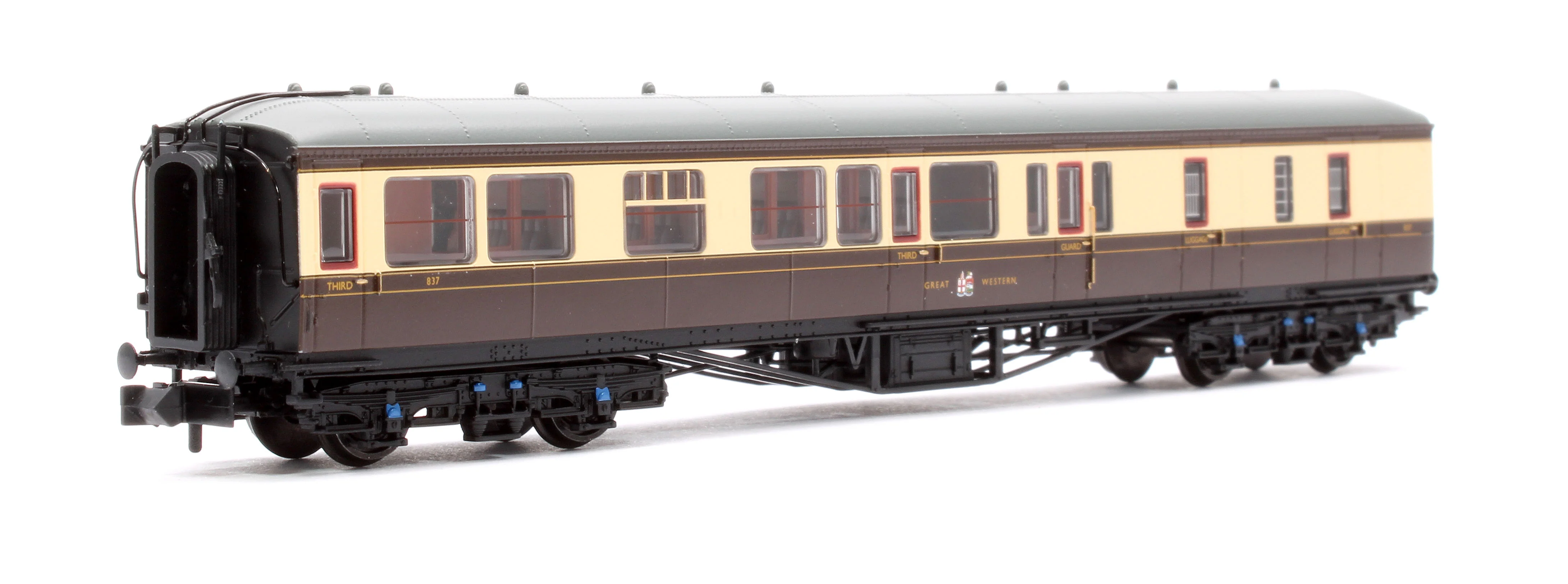 374-511A GWR Hawksworth Brake Third Corridor GWR Chocolate & Cream No.837 - Image 3